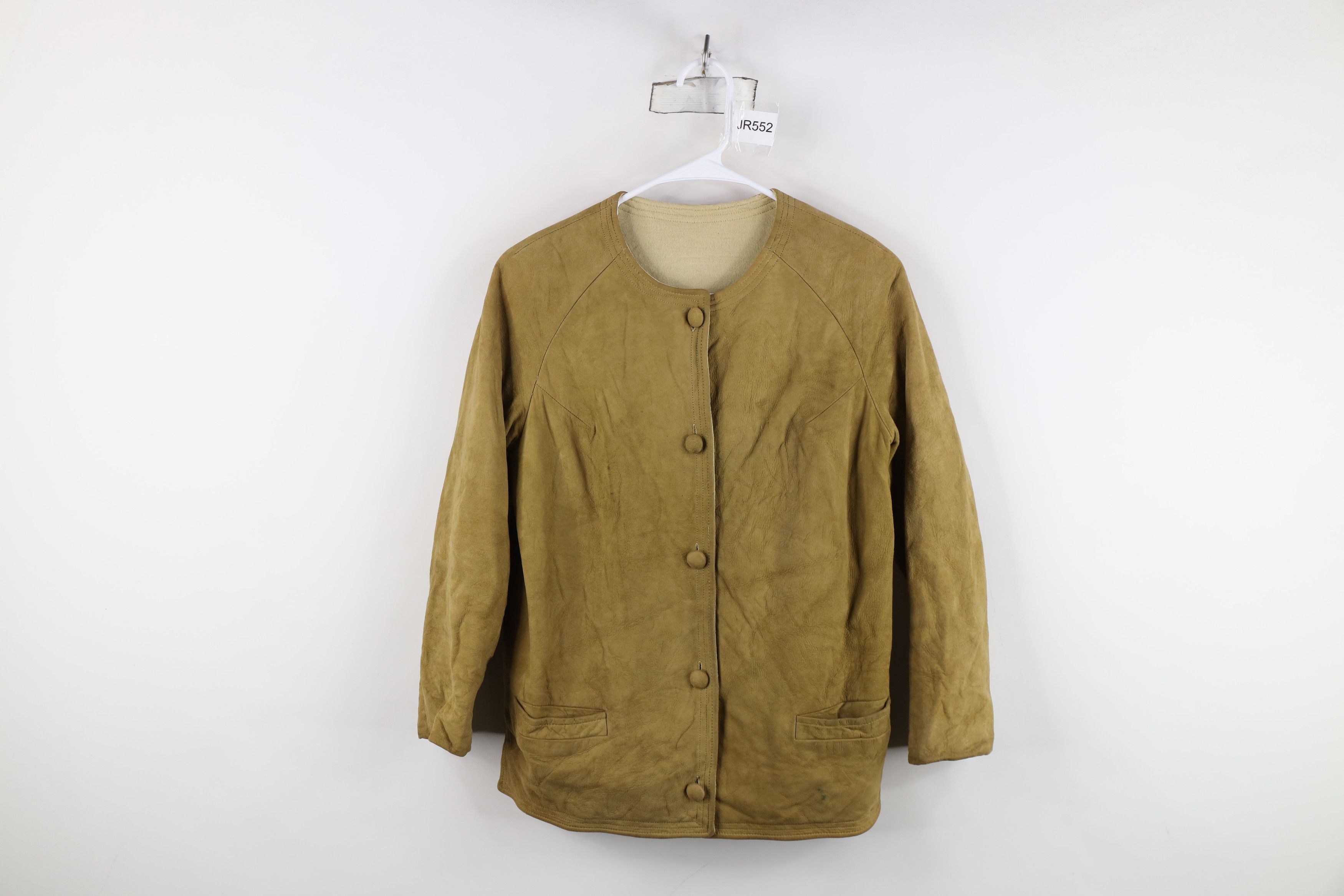 Vintage Vintage 30s 40s Streetwear Suede Leather Button Jacket USA Size L / US 10 / IT 46 - 1 Thumbnail