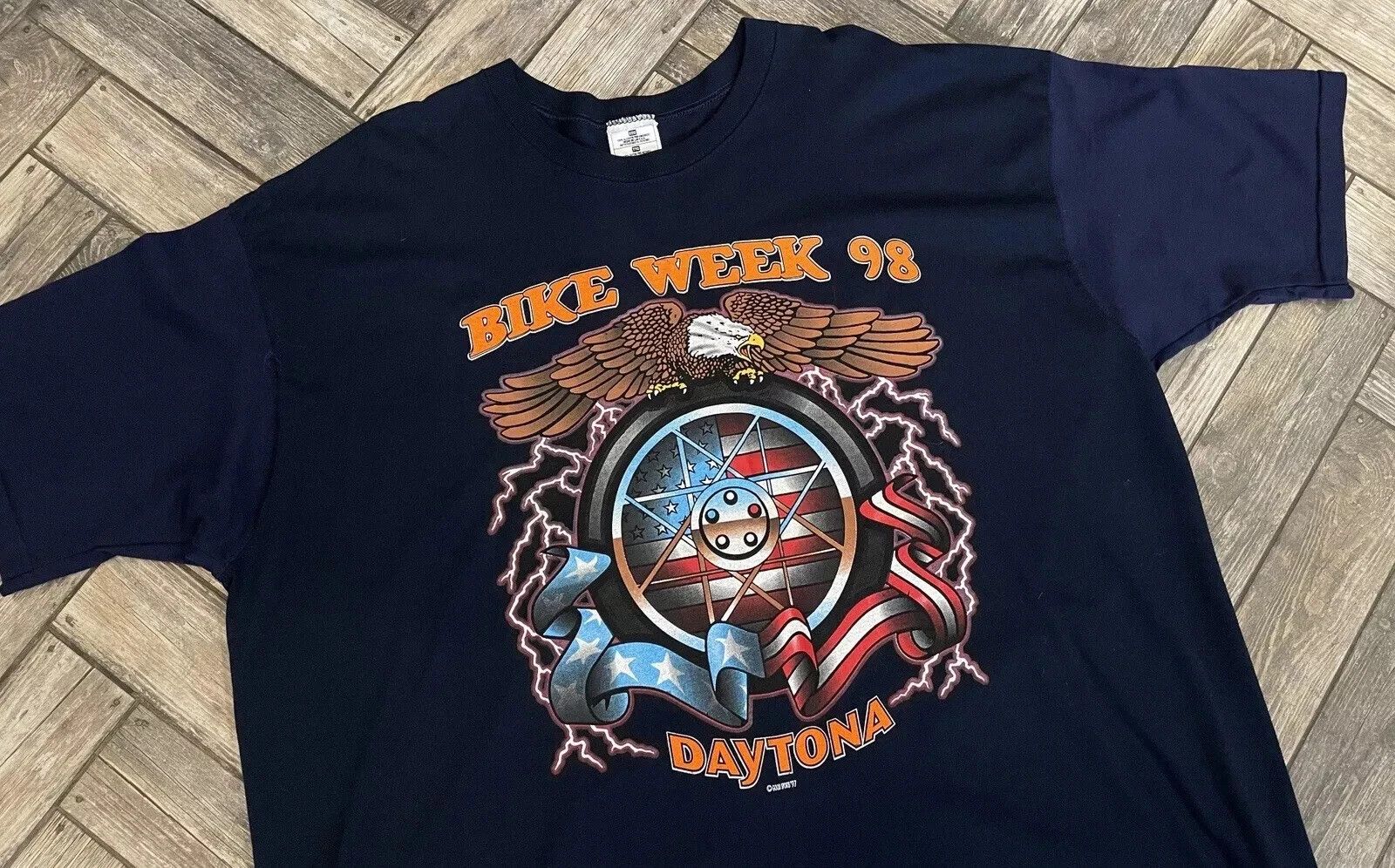 Vintage VINTAGE 1998 DAYTONA BIKE WEEK Biker Mens MOTO SHIRT MENS Size US XXL / EU 58 / 5 - 6 Thumbnail