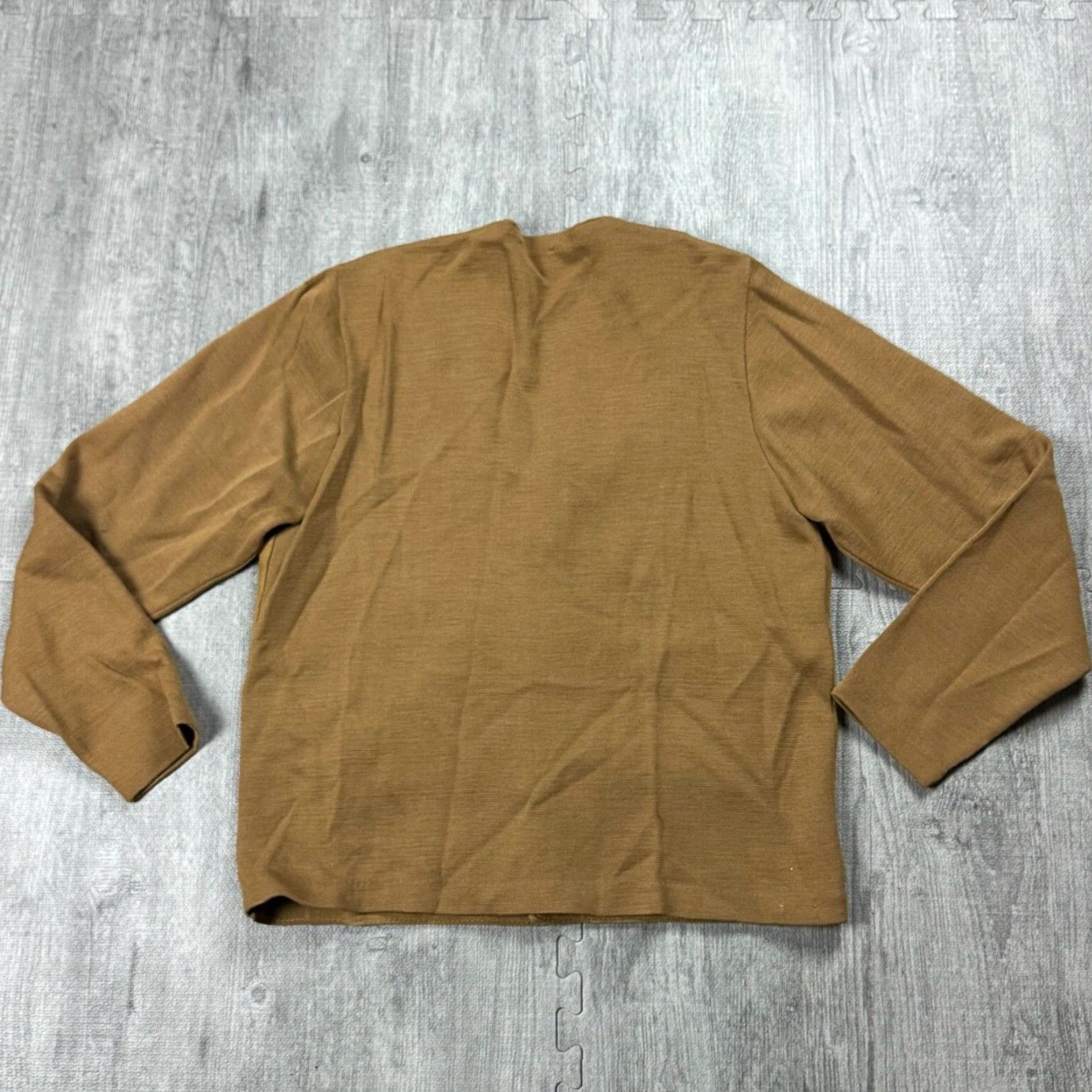 Vintage VINTAGE CARSON PINIE TAN SUEDE KNIT BUTTON UP CARDIGAN MENS SIZE L PREPPY ROCKABILLY Size US L / EU 52-54 / 3 - 7 Thumbnail