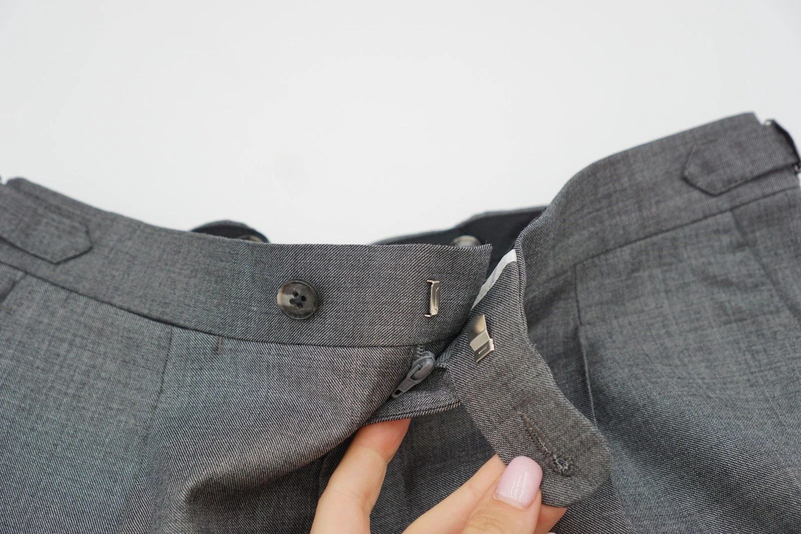 Suitsupply Men Suitsupply Pants grey Blue Wool Size EU44 UK/US34 Size 34R - 3 Thumbnail