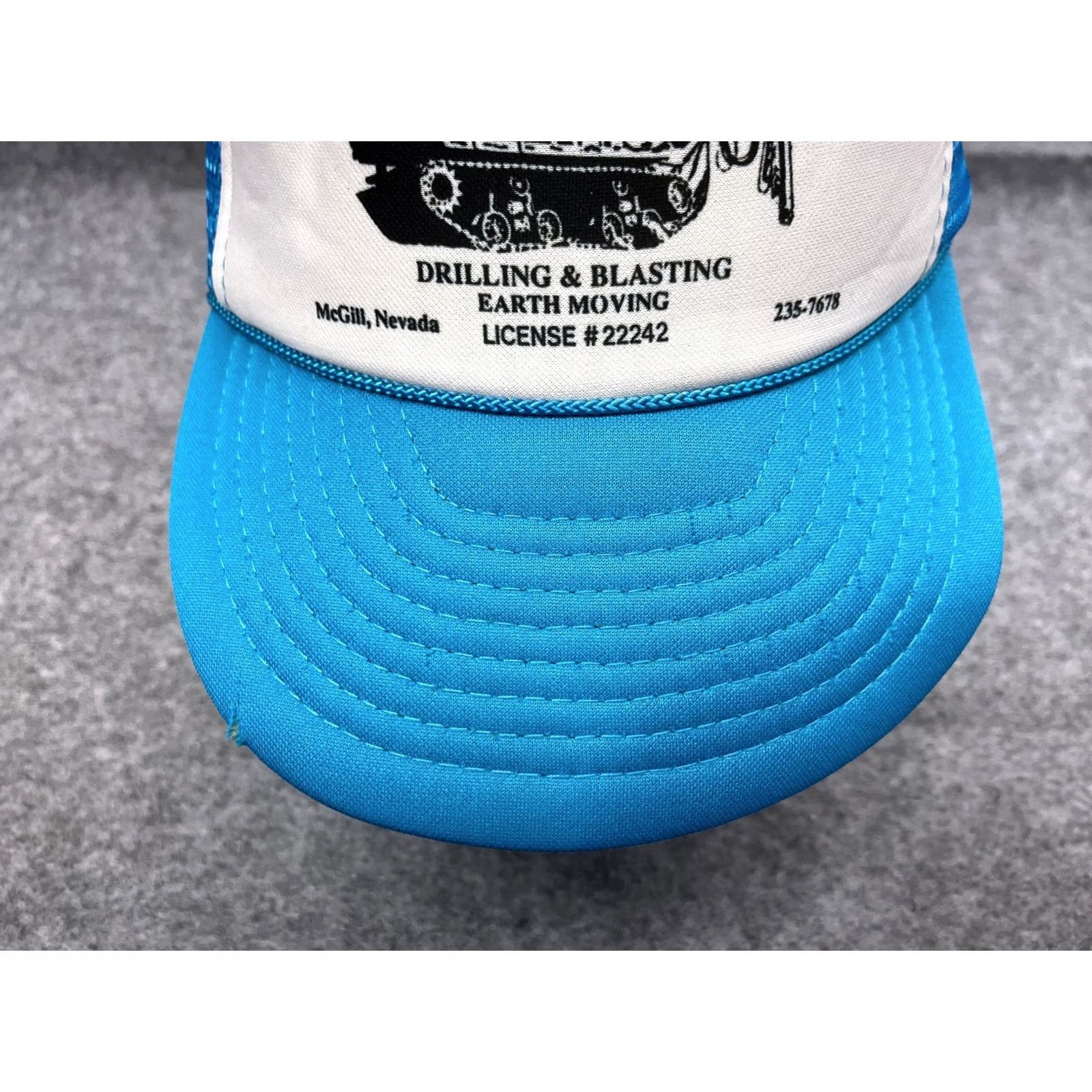 Vintage VINTAGE JDL Construction Hat Cap Blue Poly Rope 90s Trucker Adult One Size Size ONE SIZE - 3 Thumbnail
