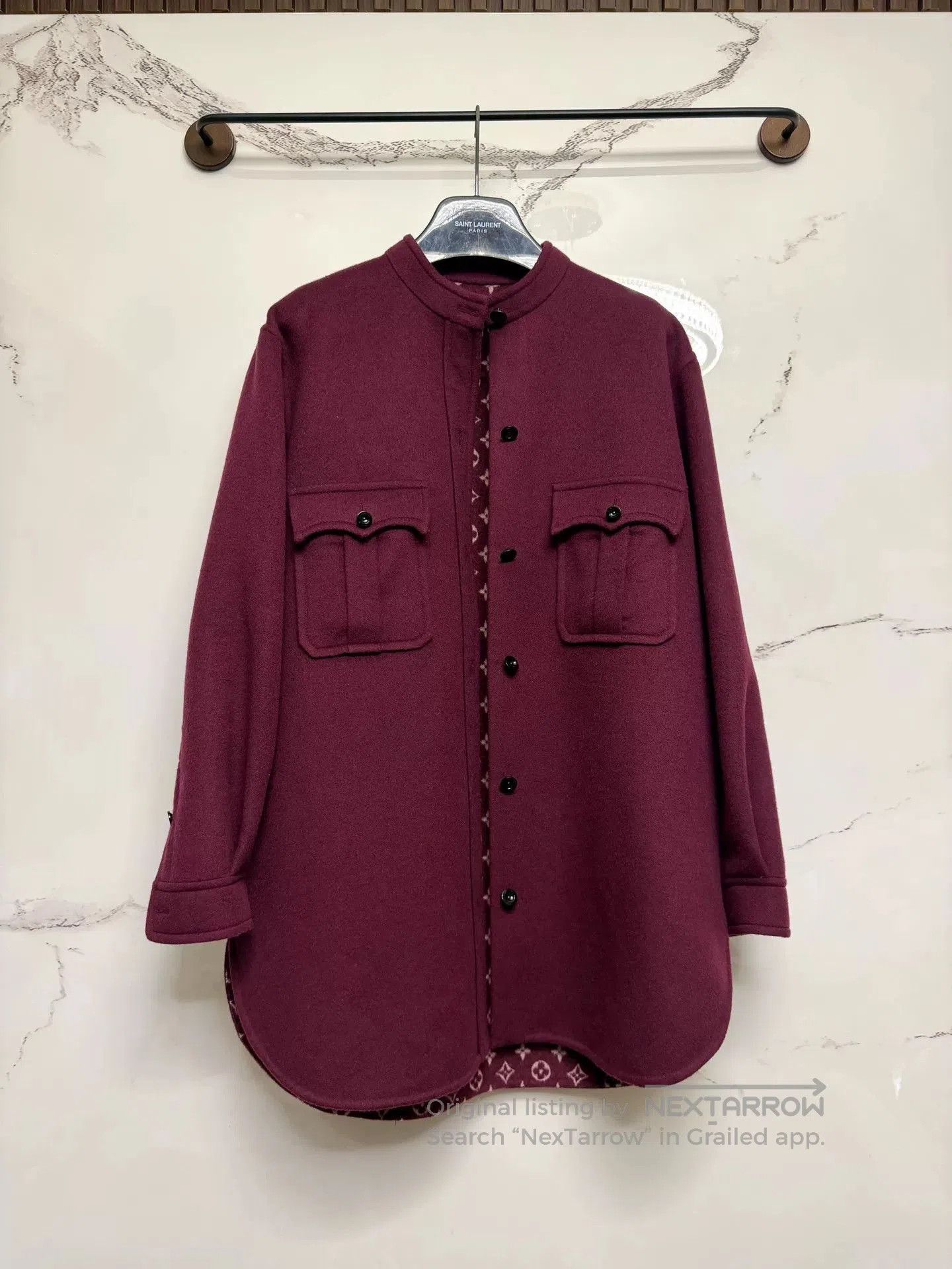 Louis Vuitton louis vuitton wine red printed coat. Size S / US 4 / IT 40 - 1 Thumbnail
