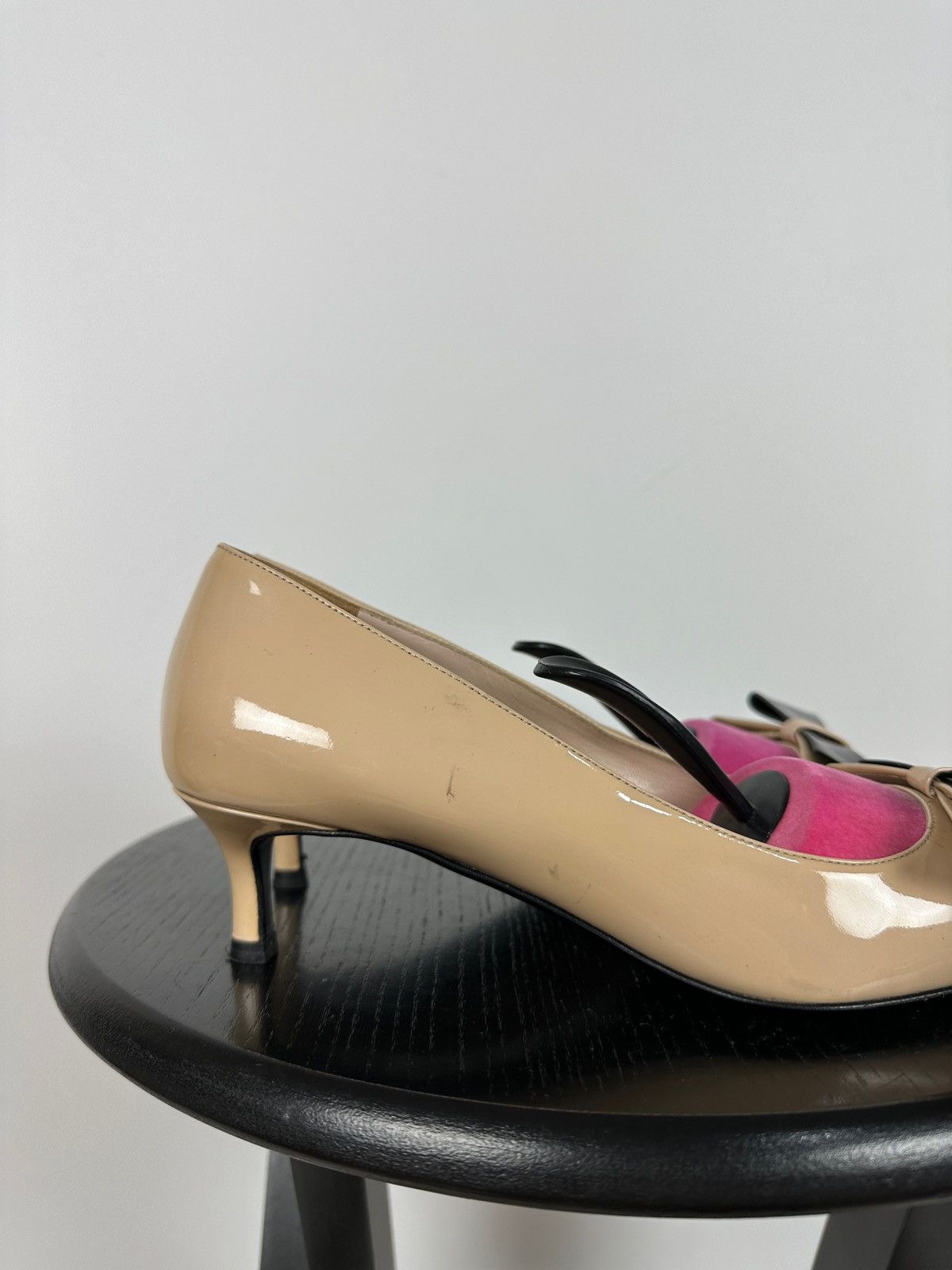 Miu Miu Miu Miu Patent Leather Bow Kitten Heels Size US 6 / IT 36 - 13 Thumbnail
