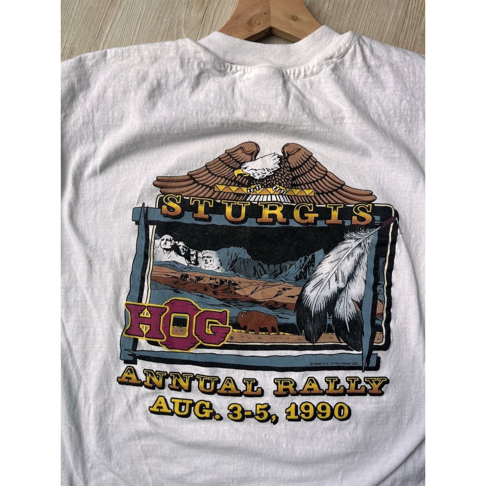 Harley Davidson VINTAGE HARLEY DAVIDSON STURGIS RALLY SINGLE STITCH TEE 90S Size US XL / EU 56 / 4 - 4 Thumbnail