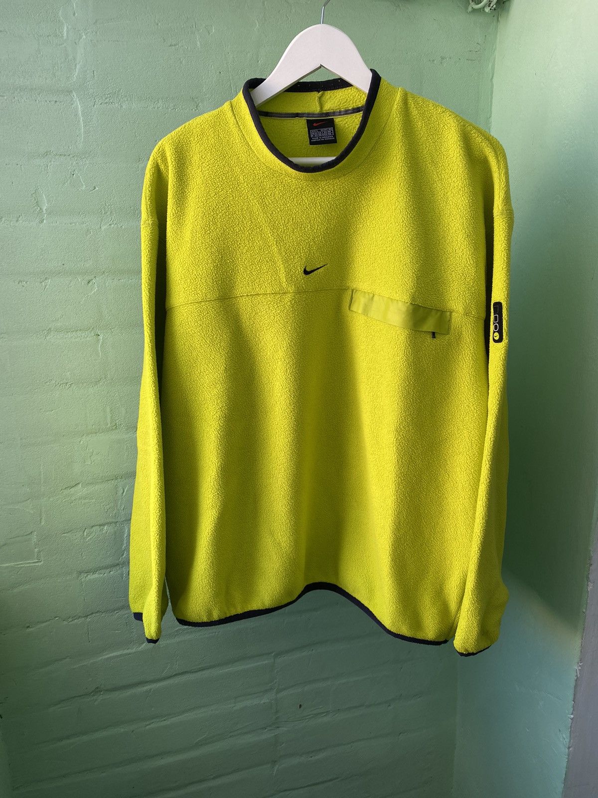 Nike × Vintage Vintage Nike Fleece Orange Very Rare Size US L / EU 52-54 / 3 - 3 Thumbnail