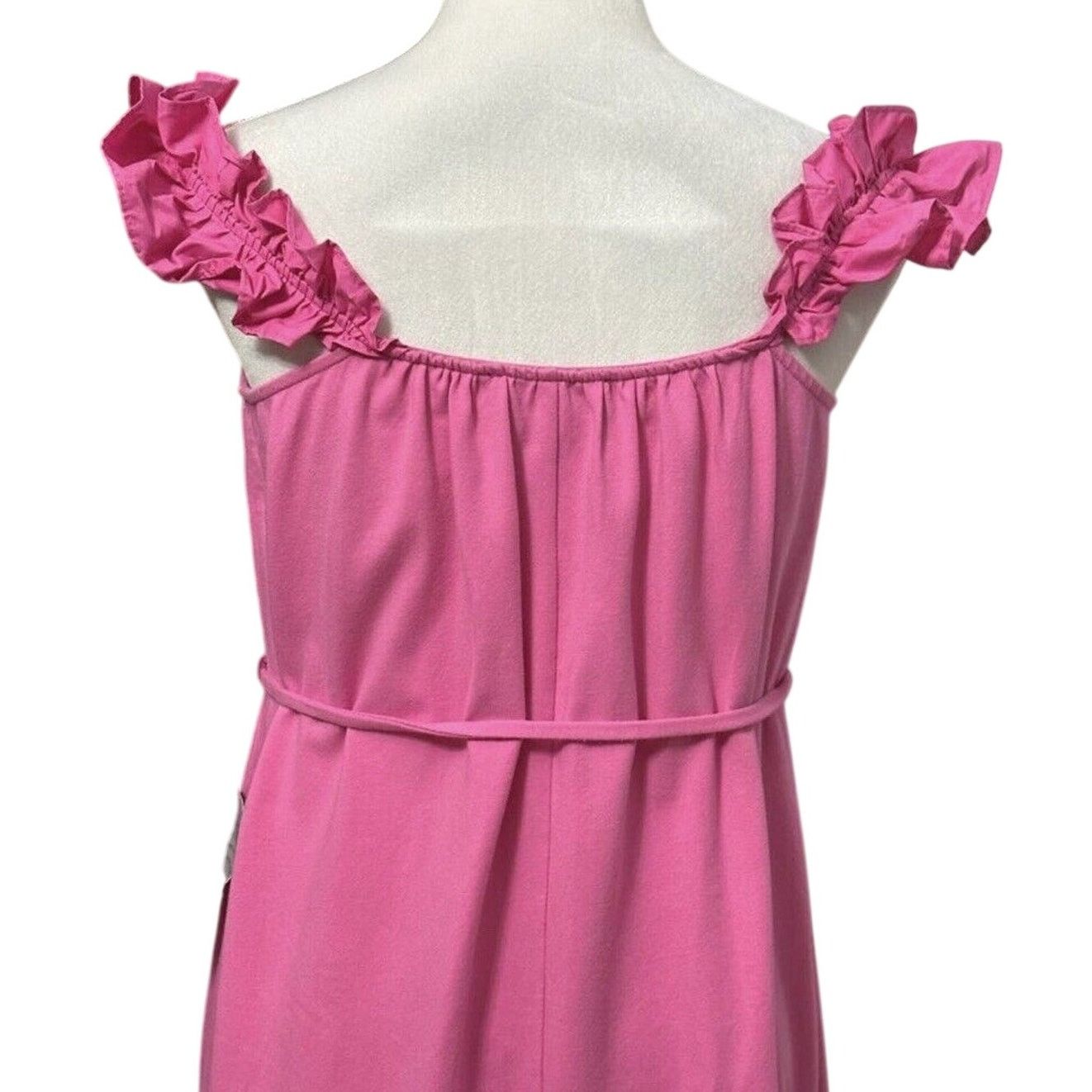 Other Donna Morgan Mada A Line Dress Pink Belted Midi Ruffle 8 New Size M / US 6-8 / IT 42-44 - 6 Thumbnail