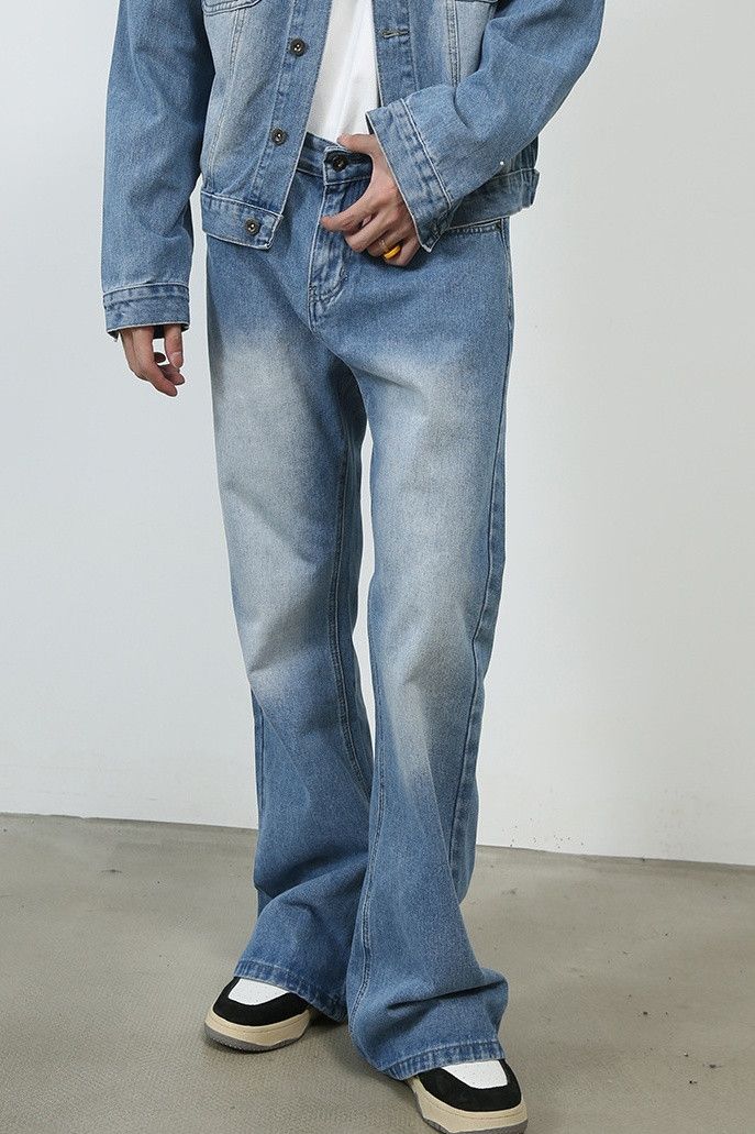 Japanese Brand Blue vintage washed casual jeans Size US 32 / EU 48 - 1 Thumbnail