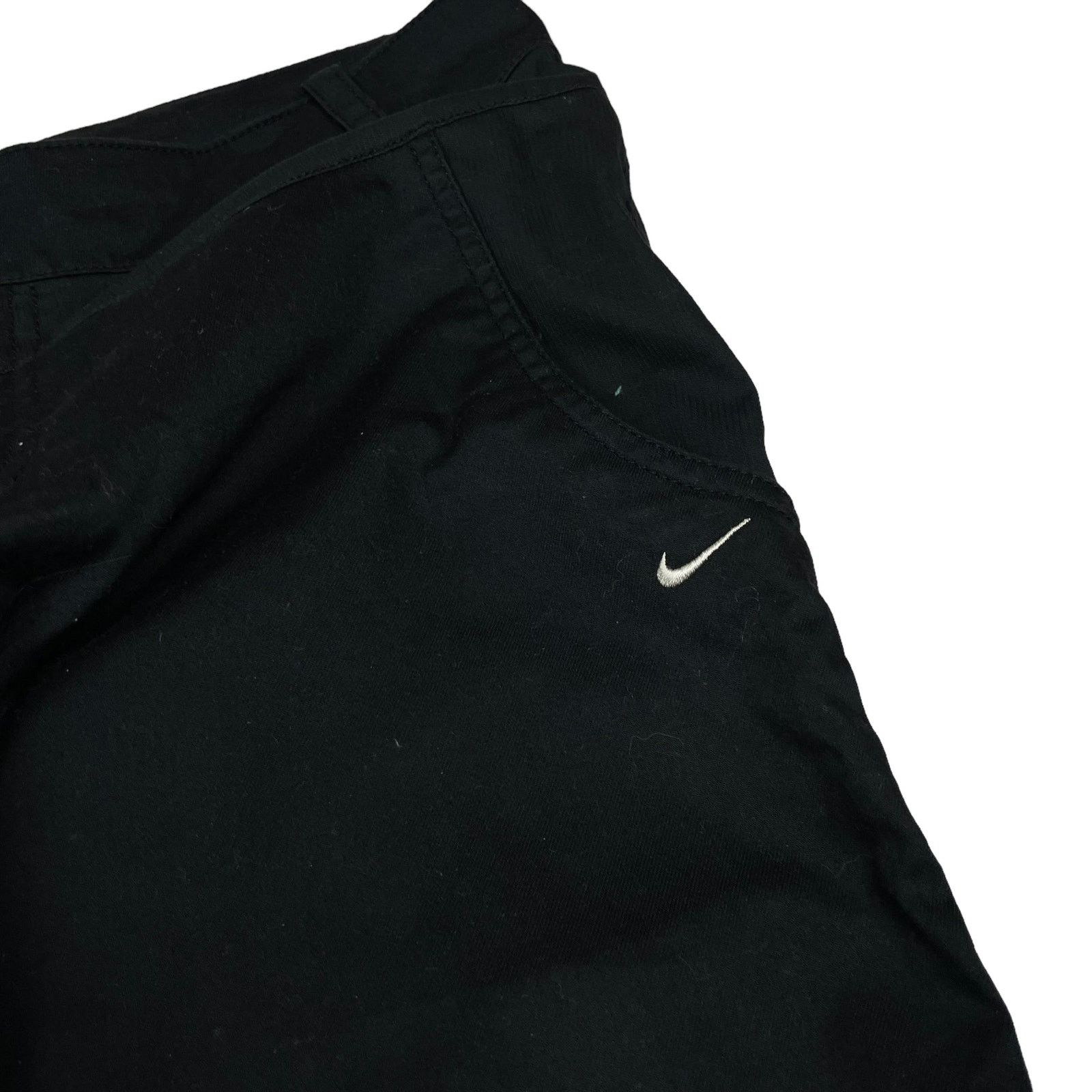 Nike × Vintage Nike Fit Dry Womens Black Swoosh Pockets Drawstring Pants 10 Size 30" / US 8 / IT 44 - 3 Thumbnail