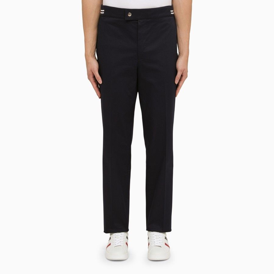 image of Moncler O1D2Blof0424 Cotton Trousers In Black, Men's (Size 36)