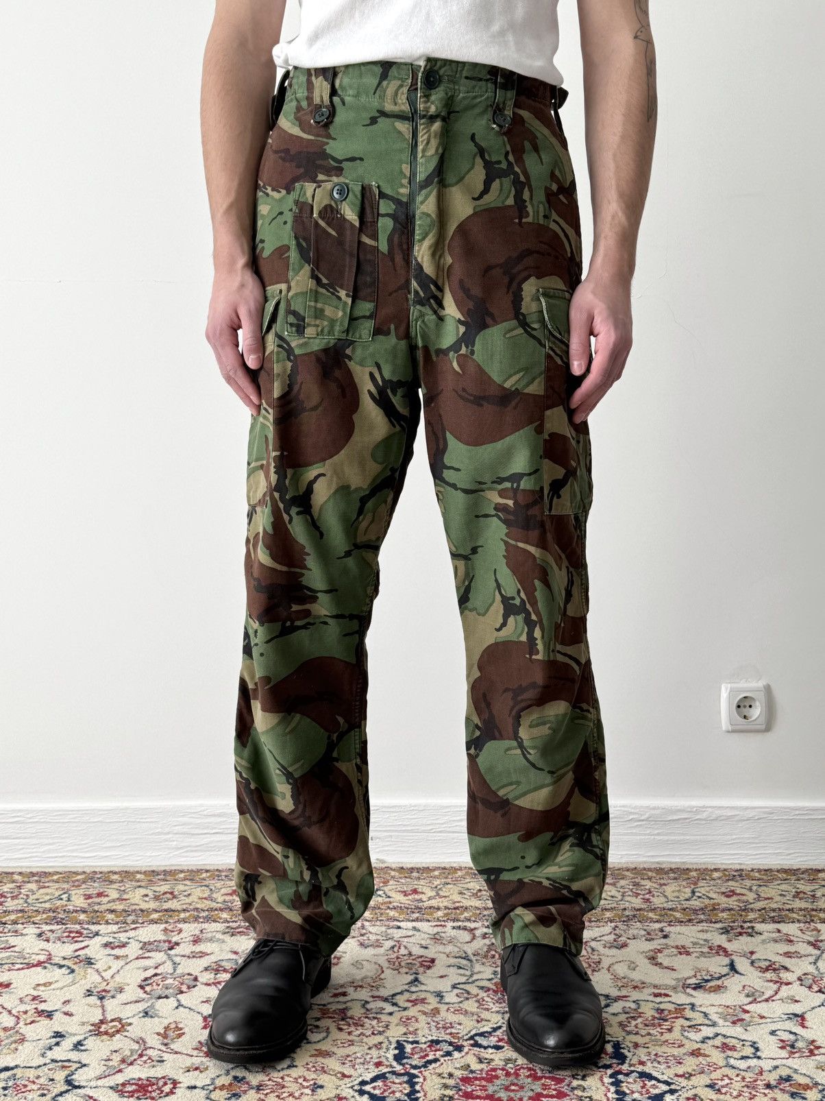 Japanese Brand × Vintage 1960s British Army 1968 Pattern DPM Camo Combat Trousers Size US 30 / EU 46 - 1 Thumbnail