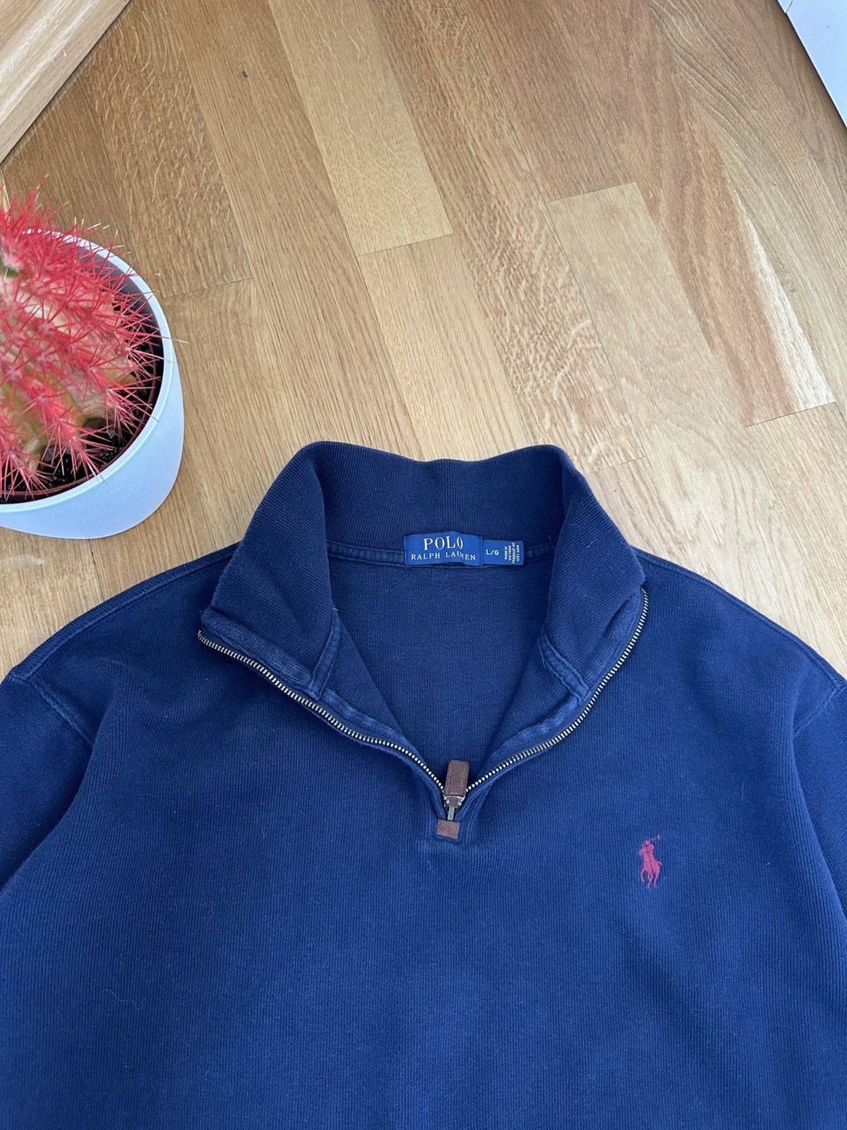 Polo Ralph Lauren Vintage Polo Ralph Lauren Blue Half-Zip Sweatshirt Size US L / EU 52-54 / 3 - 10 Thumbnail