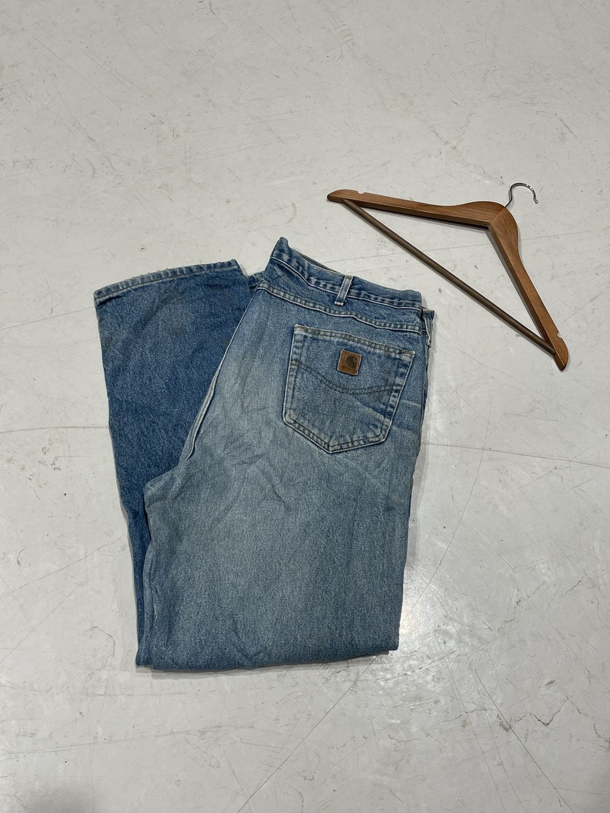 Carhartt × Vintage Thrashed Carhartt Denim Carpenter Pants Size US 40 / EU 56 - 1 Thumbnail