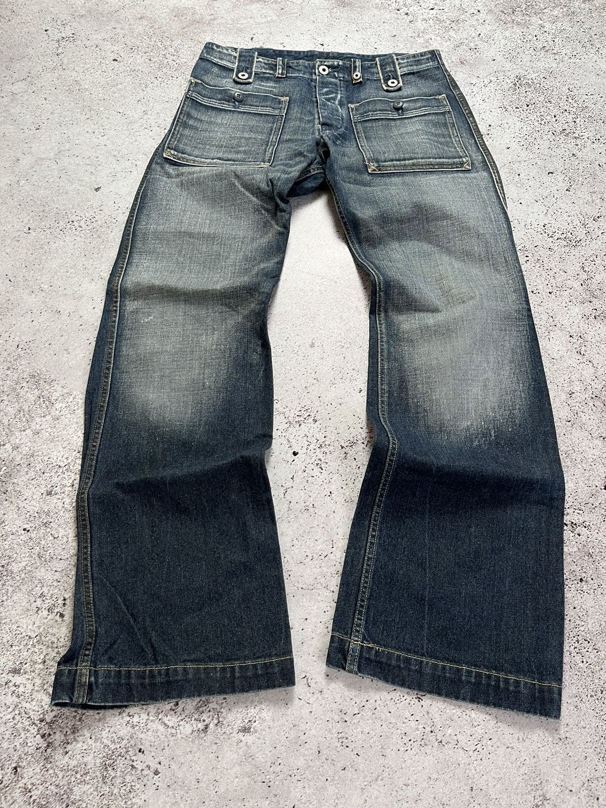 Diesel × Vintage 🫀Vintage Diesel Jeans Big Logo JNCO Style Size US 32 / EU 48 - 4 Thumbnail