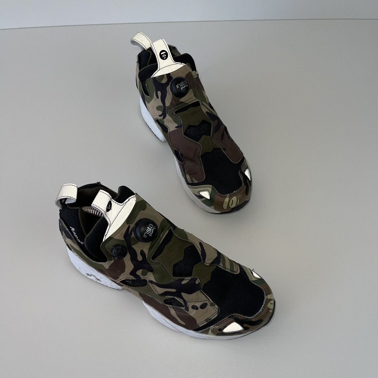 Bape × Reebok Reebok AAPE X Pump Fury Instapump Shoes Camo Bape V53879 Size US 7.5 / EU 40-41 - 9 Thumbnail