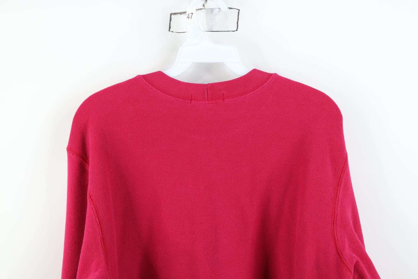 Lands' End Vintage 90s Lands End Thermal Knit Crewneck Sweater Pink Size US M / EU 48-50 / 2 - 13 Thumbnail