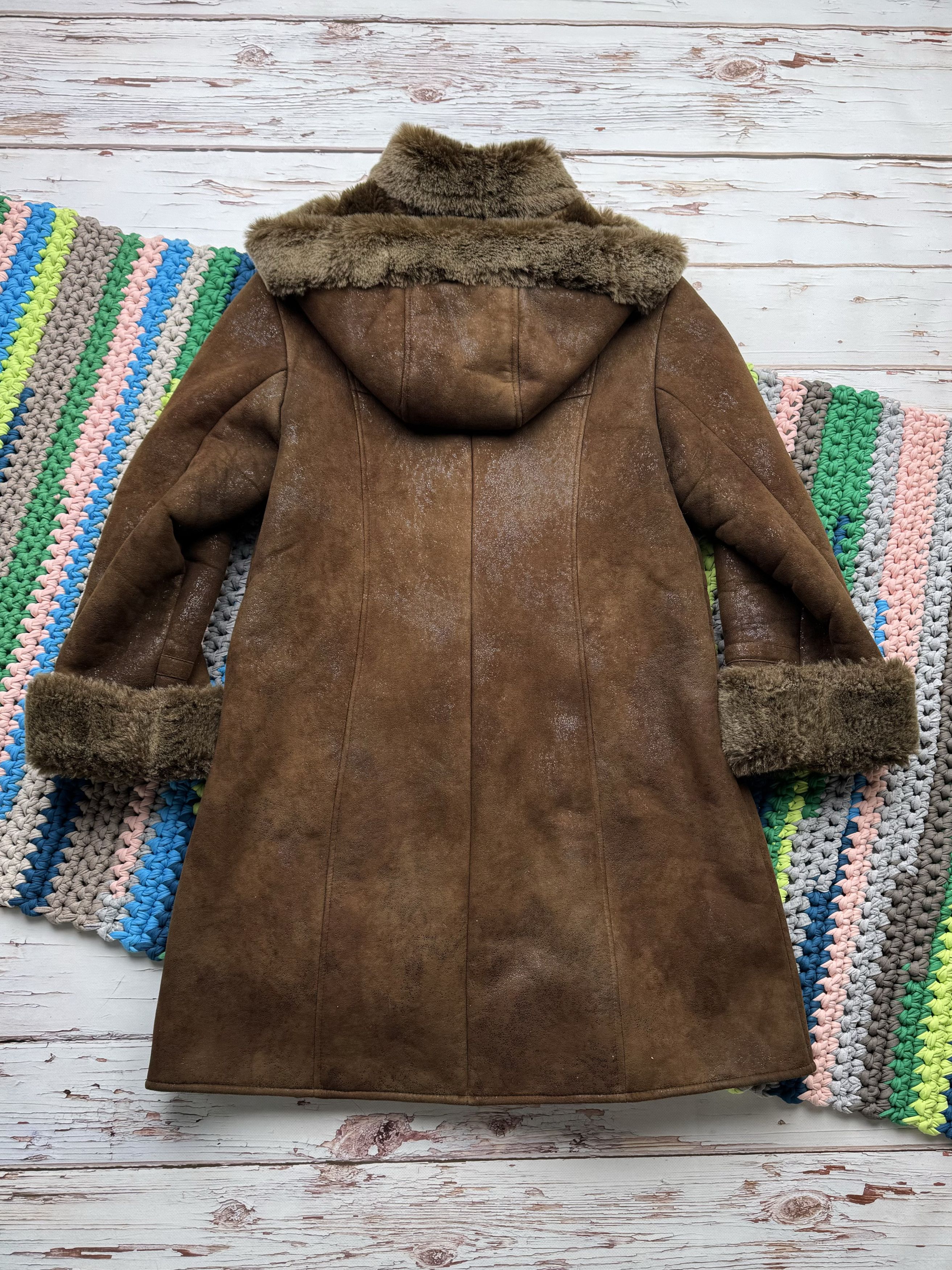 Vintage Vintage Faux Sheepskin Coat With Belted (ET1) Size L / US 10 / IT 46 - 9 Thumbnail