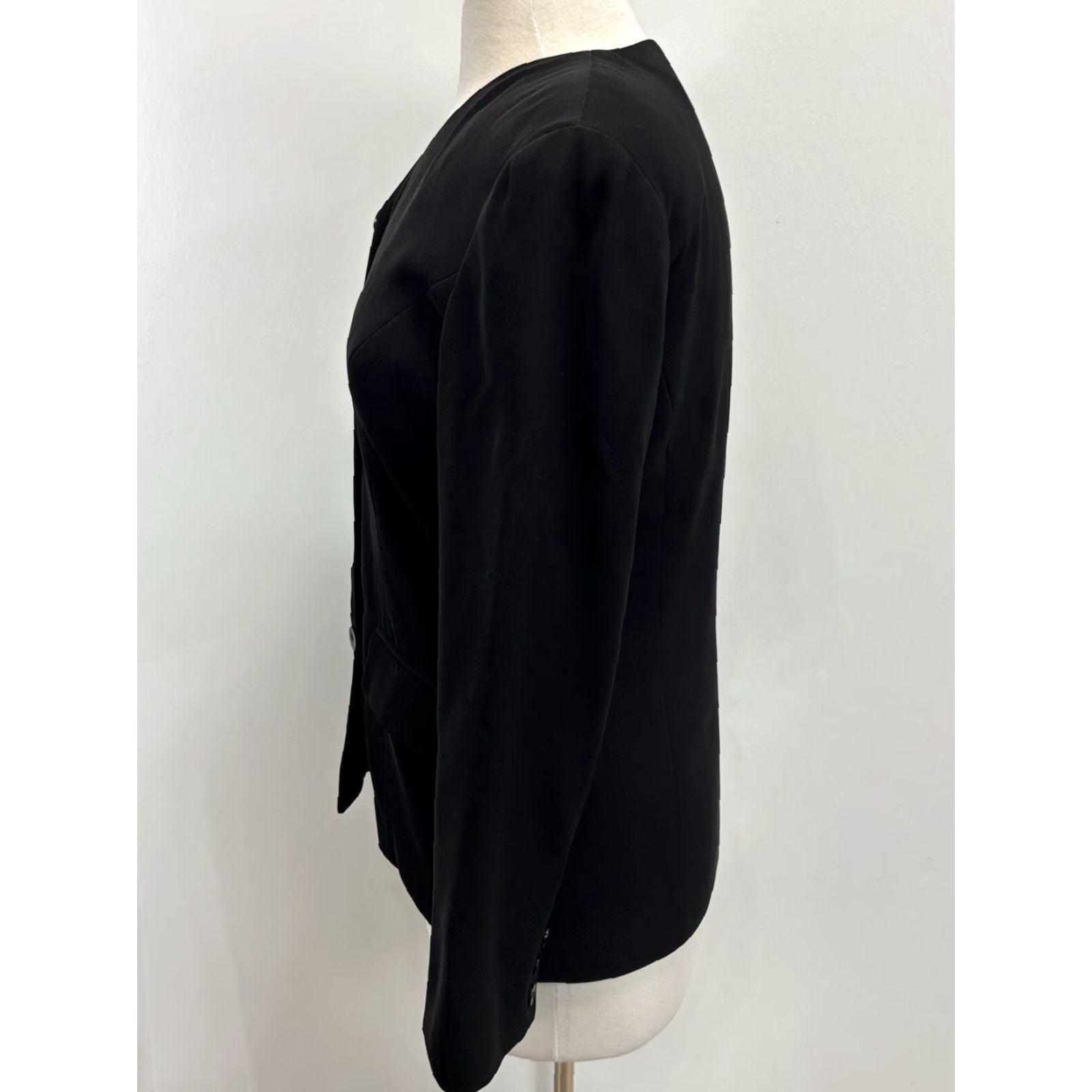 Ann Taylor Vtg LOFT Ann Taylor 2 Pc Skirt Suit 4 Black Jacket Maxi Skirt Power Career USA Size 27" / US 4 / IT 40 - 3 Thumbnail