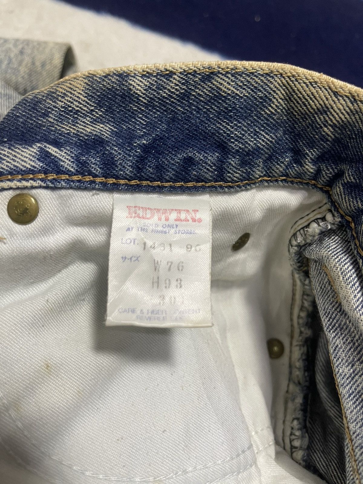 Edwin × Japanese Brand Edwin Acid Wash Jeans (14) Size US 30 / EU 46 - 7 Thumbnail