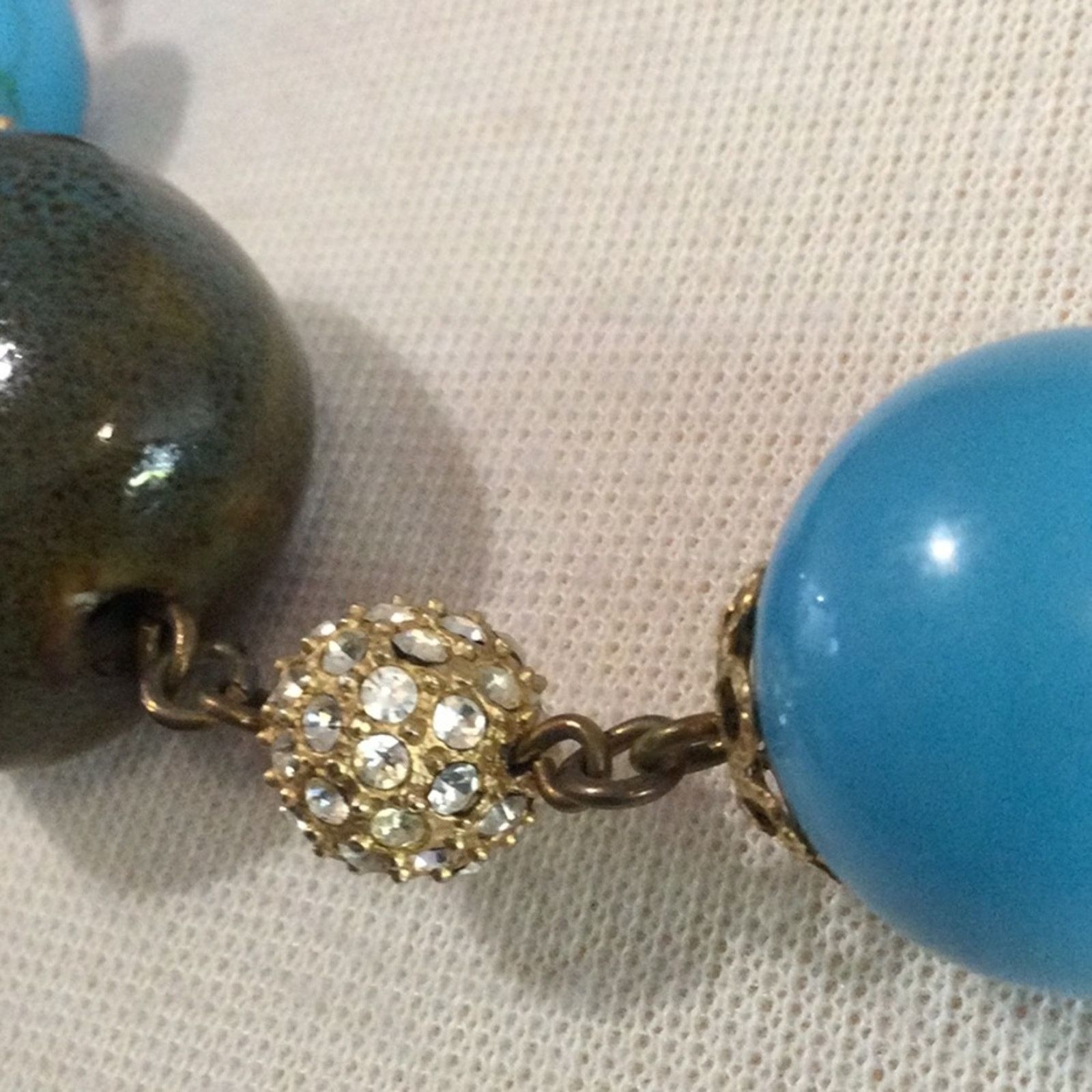 Other Elegant Blue, Gold, Brown Braided Leather Necklace Size ONE SIZE - 4 Thumbnail