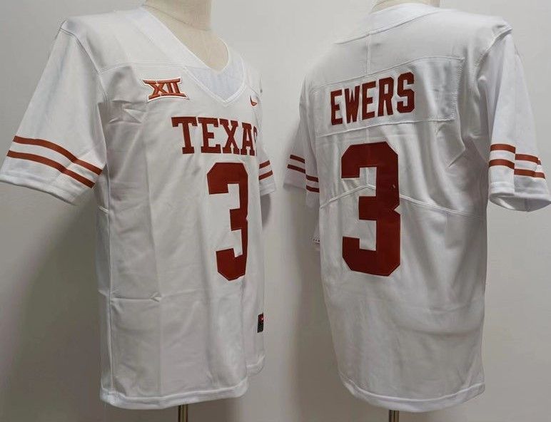 Other Men's NCAA Texas Longhorns 3 Ewers White Limited Jersey Size US M / EU 48-50 / 2 - 3 Thumbnail