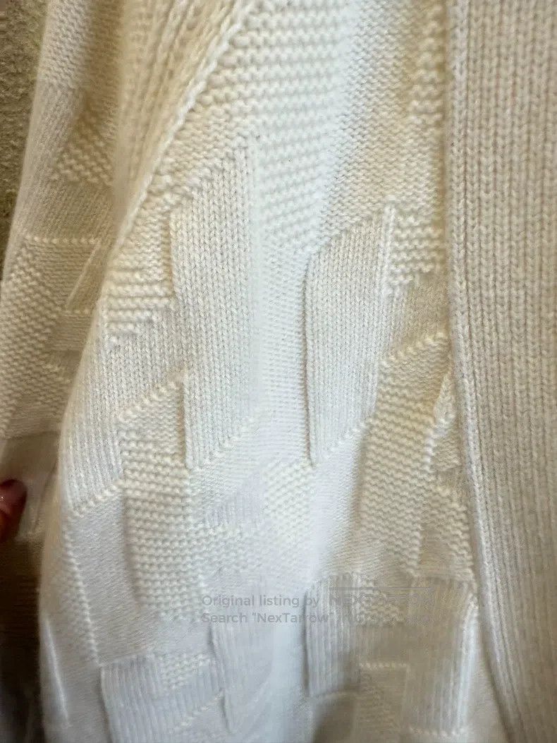 Hermes Hermes Women's Knit Open Cardigan, Cream White Size S / US 4 / IT 40 - 4 Thumbnail