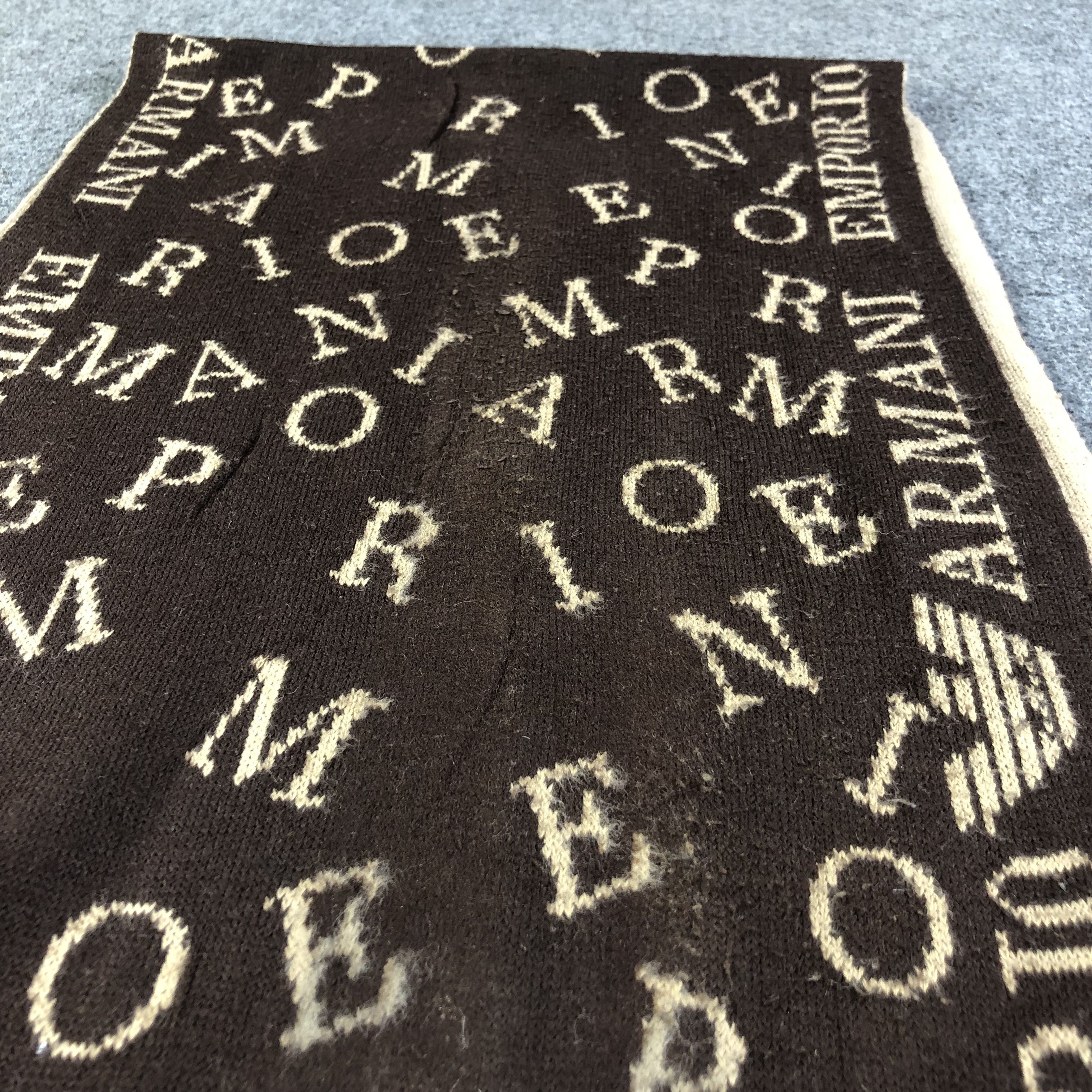 Emporio Armani Emporio Armani Wool Scarf Muffler V1311 Size ONE SIZE - 6 Thumbnail