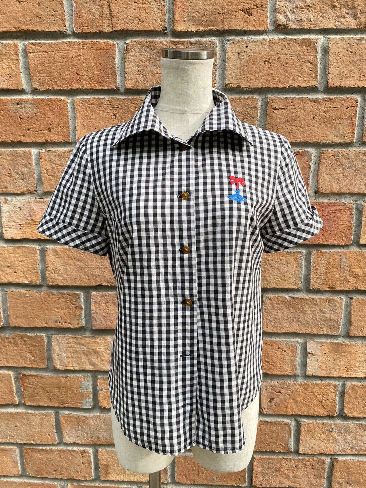 Vivienne Westwood Vivienne Westwood RED LABEL Gingham Embroidered Shirt Size XS / US 0-2 / IT 36-38 - 1 Thumbnail