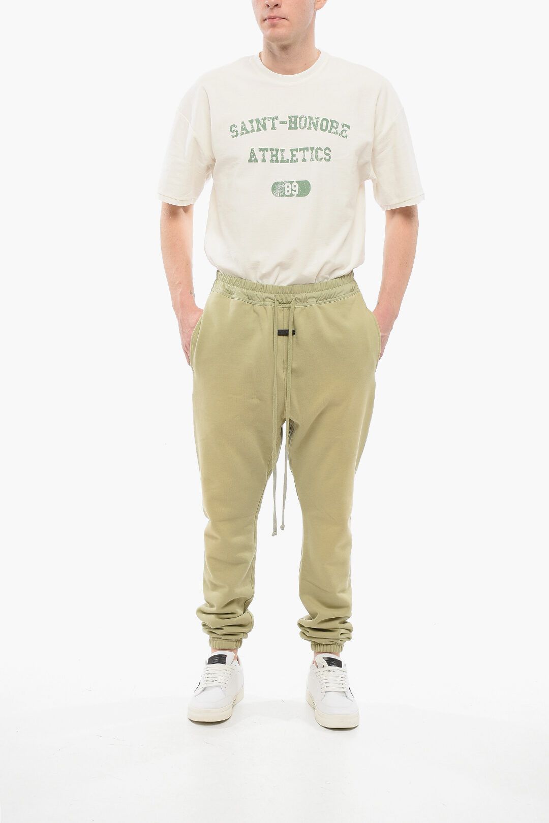 Fear of God og1mm0825 Fleeced Cotton Sweatpant In Green Size US 34 / EU 50 - 4 Thumbnail