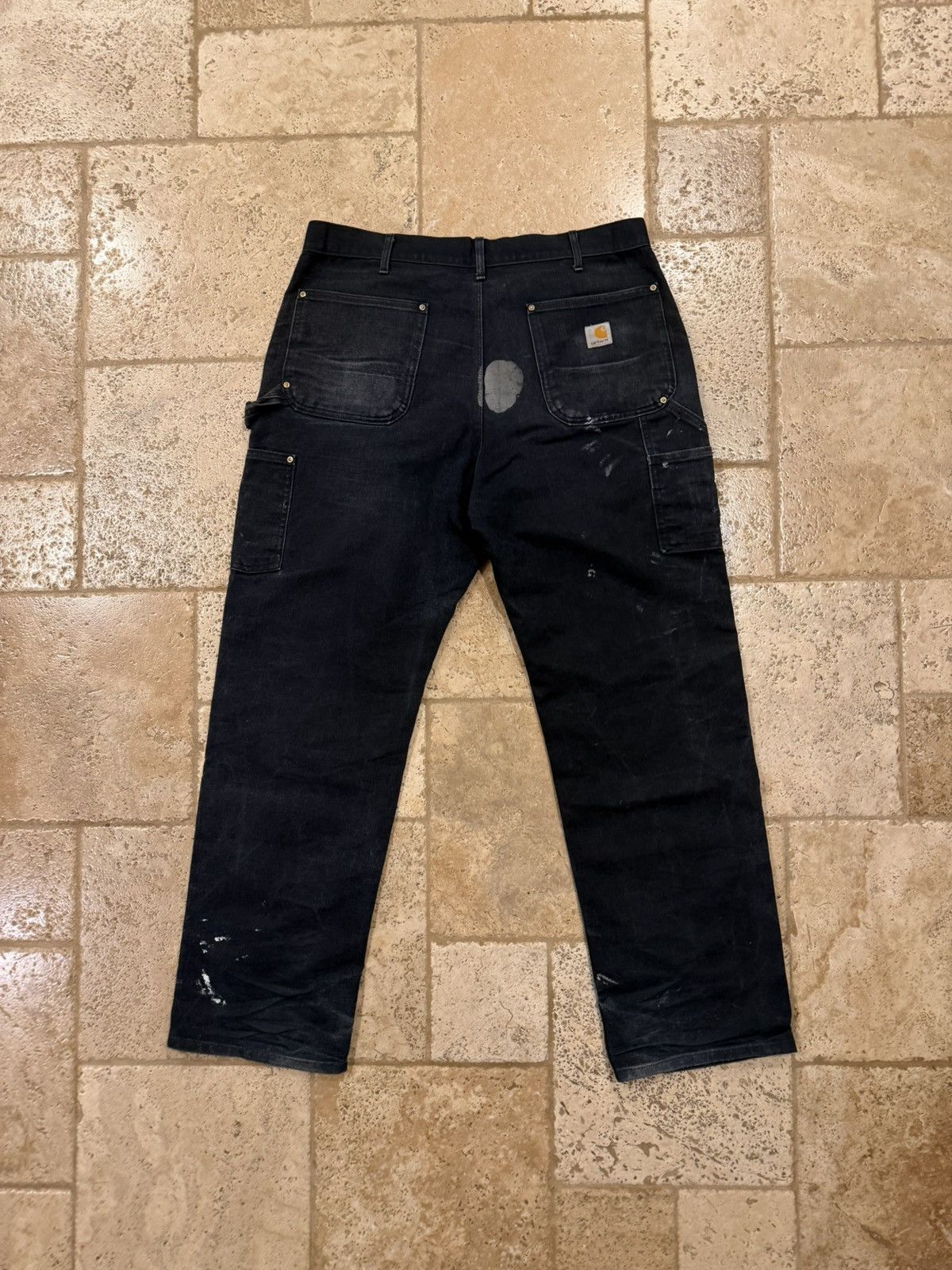 Carhartt Vintage Carhartt Carpenter Double Knees Distress Black Pants Size US 36 / EU 52 - 6 Thumbnail