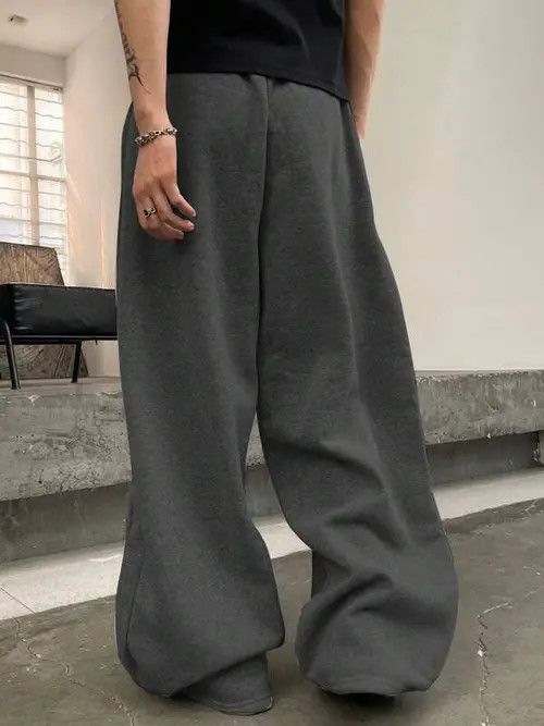 Japanese Brand Dark Grey loose fit sweatpants baggy Wide Leg Size US 32 / EU 48 - 2 Thumbnail