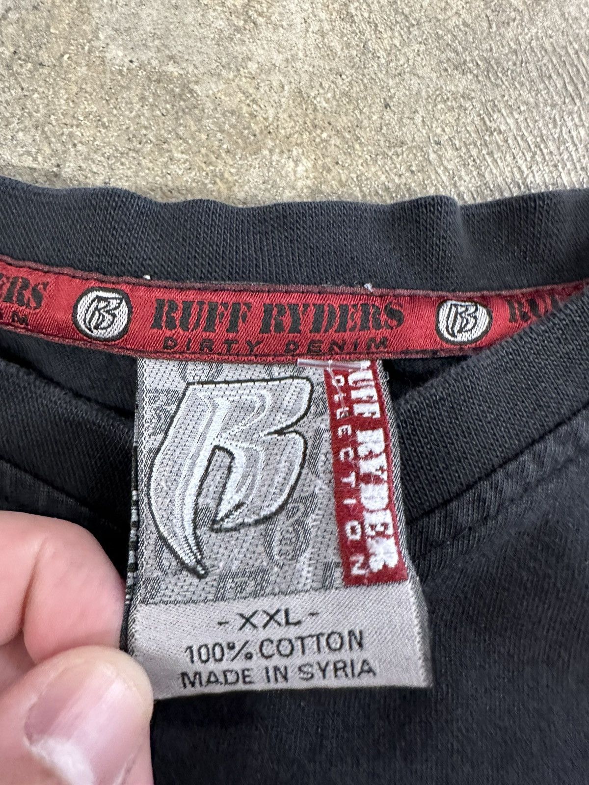 Vintage Crazy Y2K 00s Ruff Ryders Small Logo T-Shirt Size US XXL / EU 58 / 5 - 7 Thumbnail