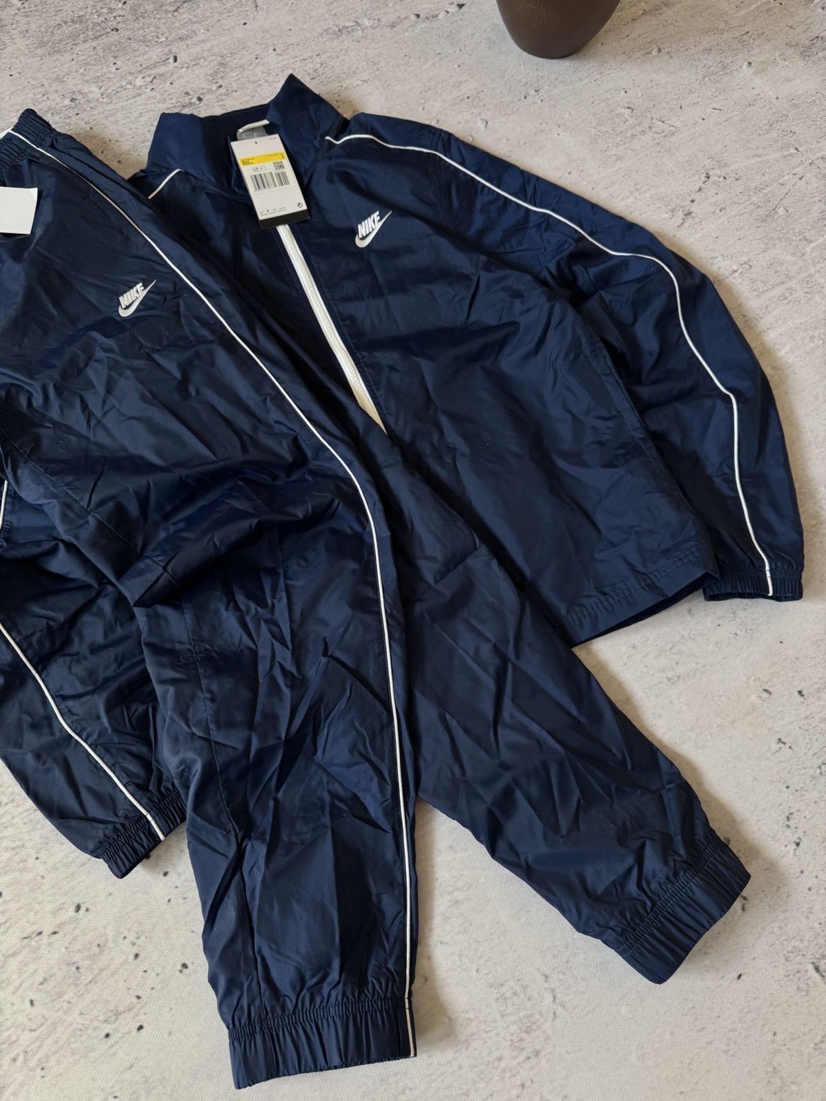 Nike × Vintage NIKE VINTAGE NYLON BASIC LOGO OVERSIZE BAGGY TRACK SUIT FIT Size US S / EU 44-46 / 1 - 2 Thumbnail
