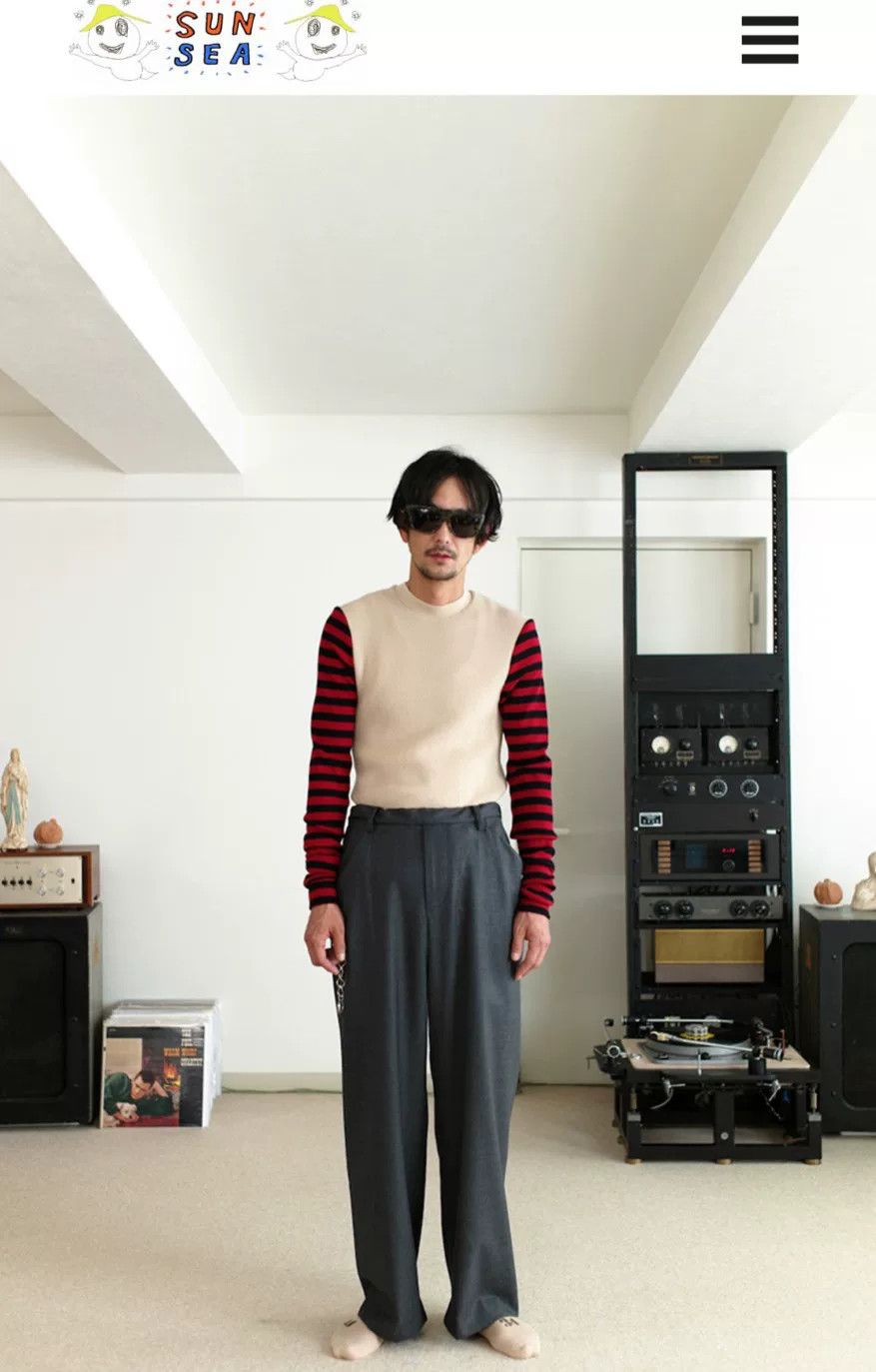 SUNSEA Sunsea Wool Waffle Stripe Sailor Sweater Size US M / EU 48-50 / 2 - 1 Thumbnail