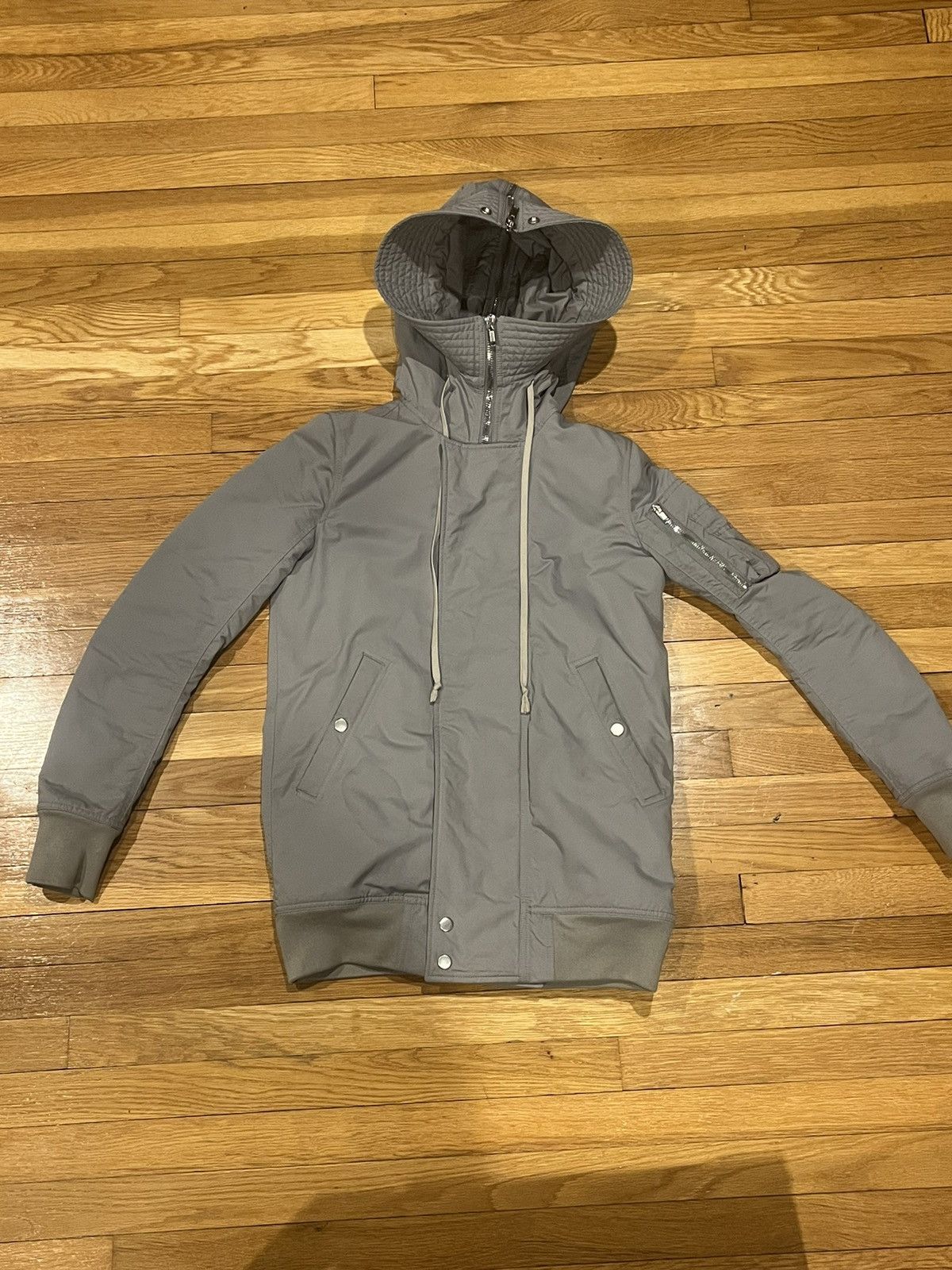image of Rick Owens Exploder Parka in Dust Grey, Men's (Size Medium)