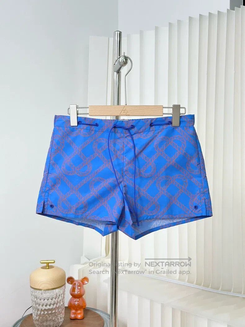 Hermes Hermes Women's blue rope knot heart print drawstring short Size 24" / US 00 / IT 34 - 1 Thumbnail