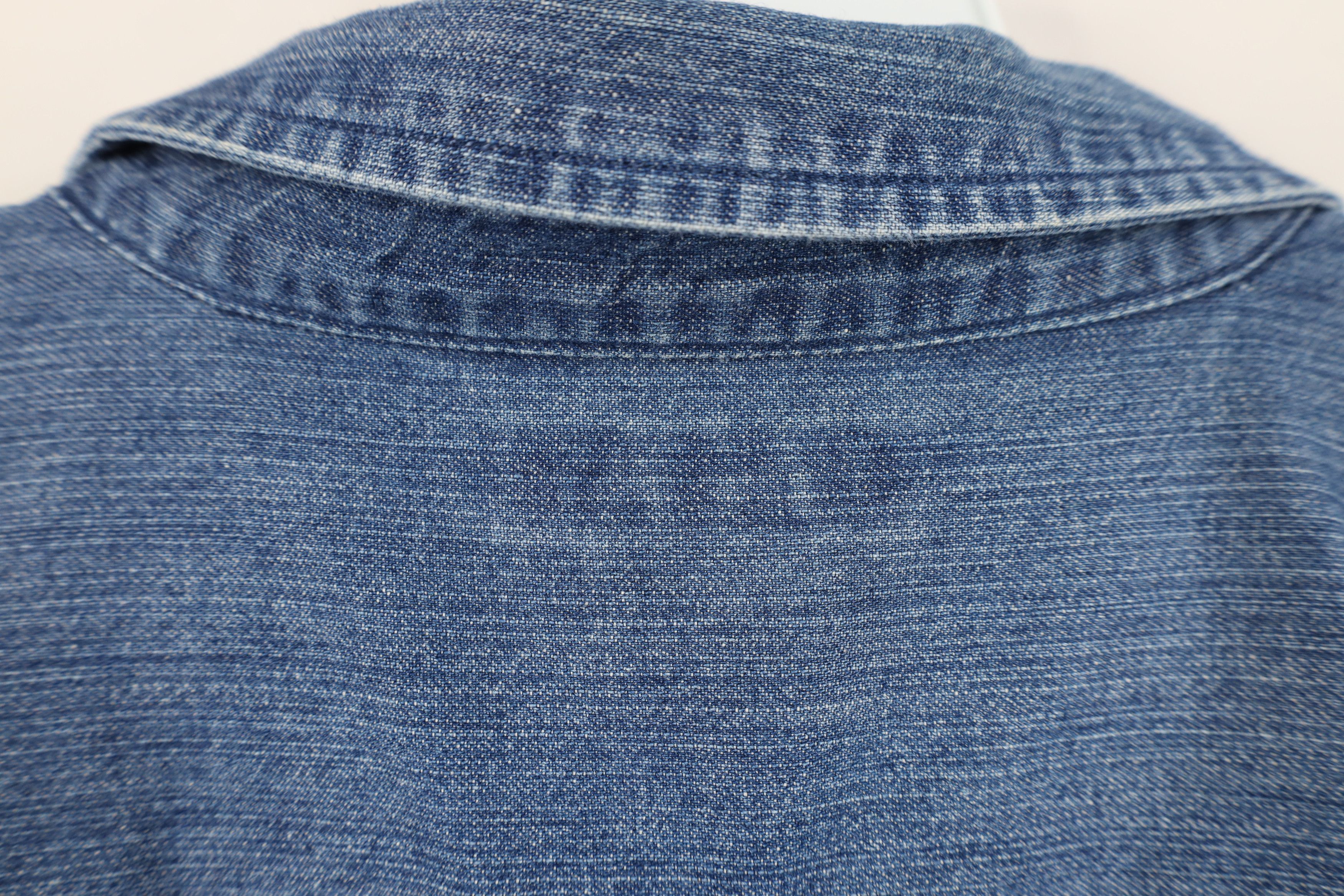 Vintage Vintage 90s Streetwear Short Sleeve Collared Denim Shirt Size US XL / EU 56 / 4 - 11 Thumbnail
