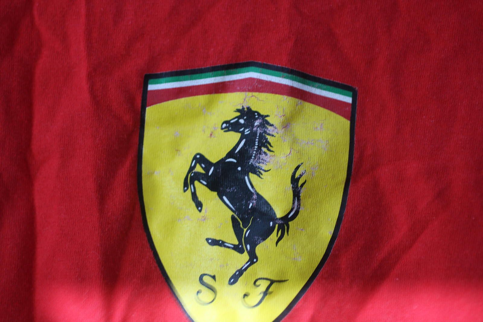 Tommy Hilfiger Ferrari Red Graphic T Shirt XL Fruit Of The Loom Racing Logo Size US XL / EU 56 / 4 - 4 Thumbnail