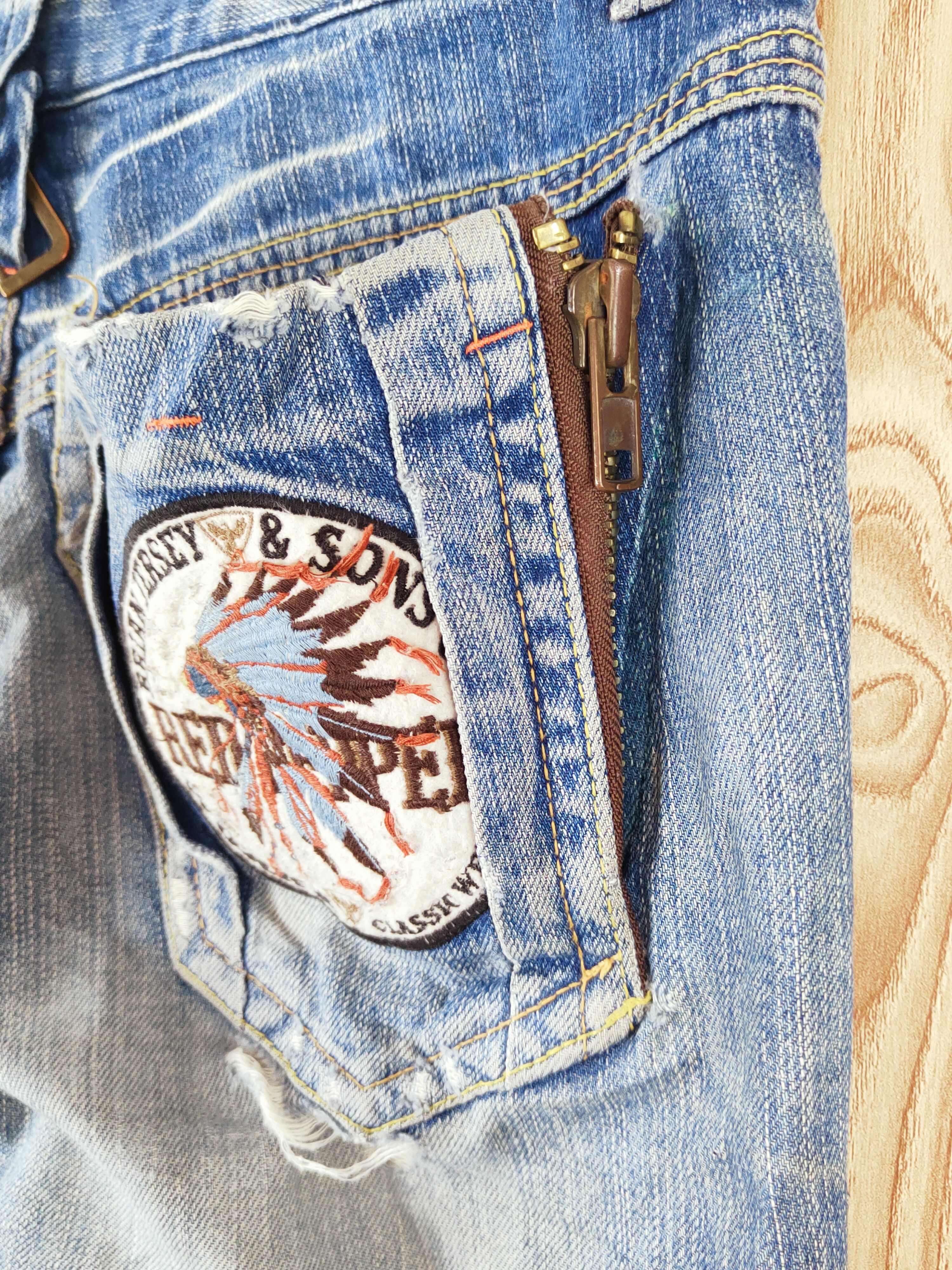 Japanese Brand Redpepper Blue Distressed Ripped Jeans #S2698 Size 31" - 12 Thumbnail