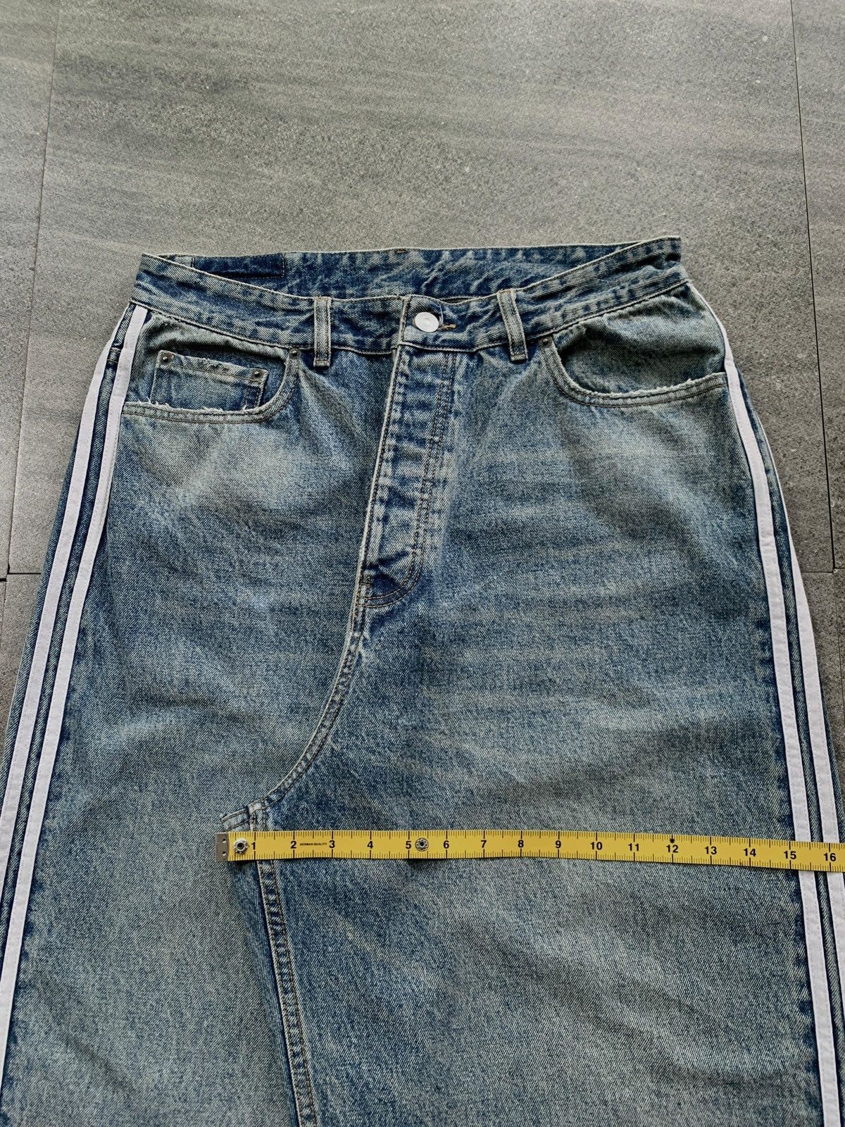 Balenciaga FREE TAX! Adidas 3 Striped Baggy Denim Jeans Size US 32 / EU 48 - 15 Thumbnail