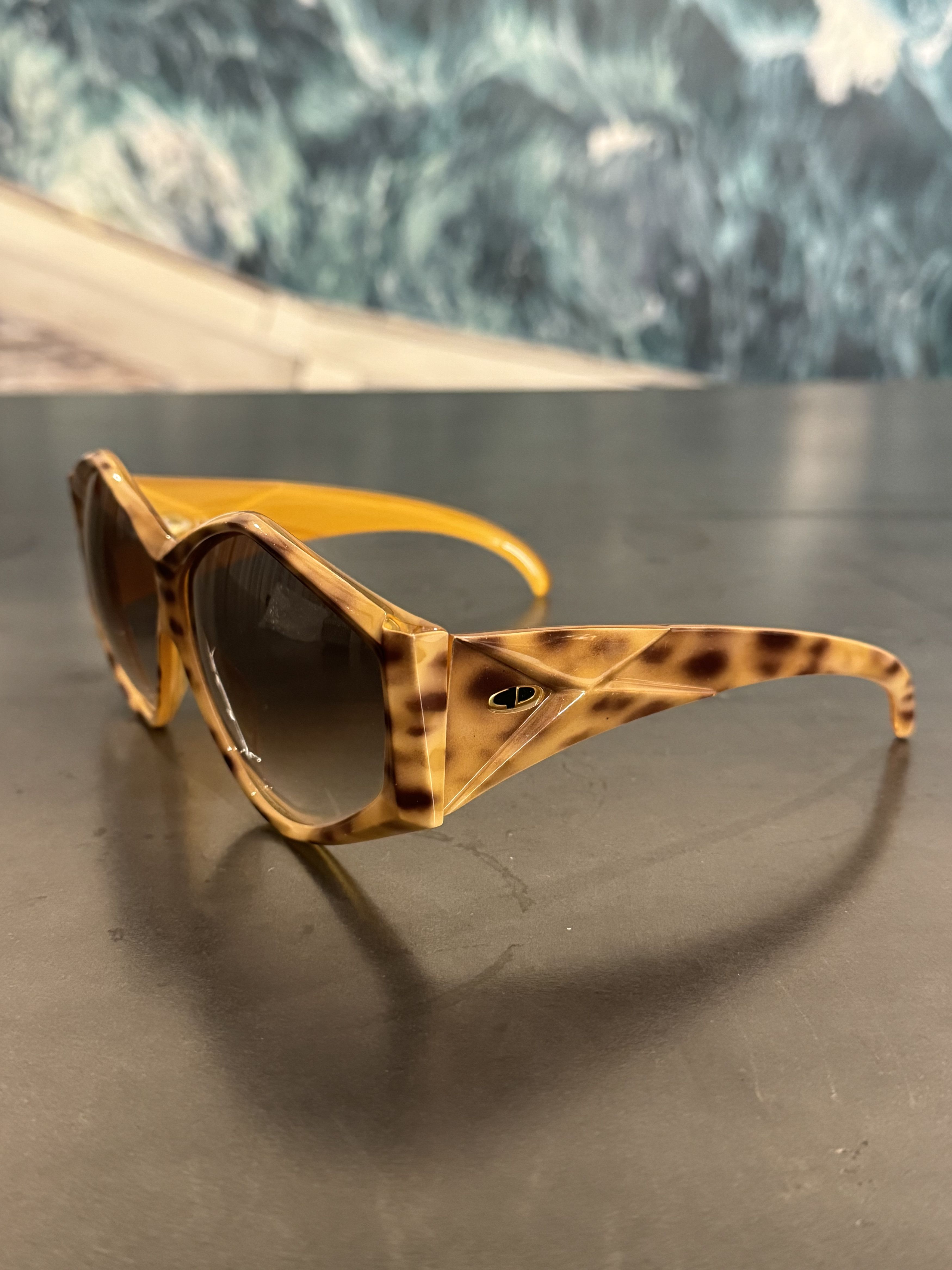 image of Christian Dior Monsieur 1970S Christian Dior Sunglasses Oversized 70's 60S in Tortoise, Women's