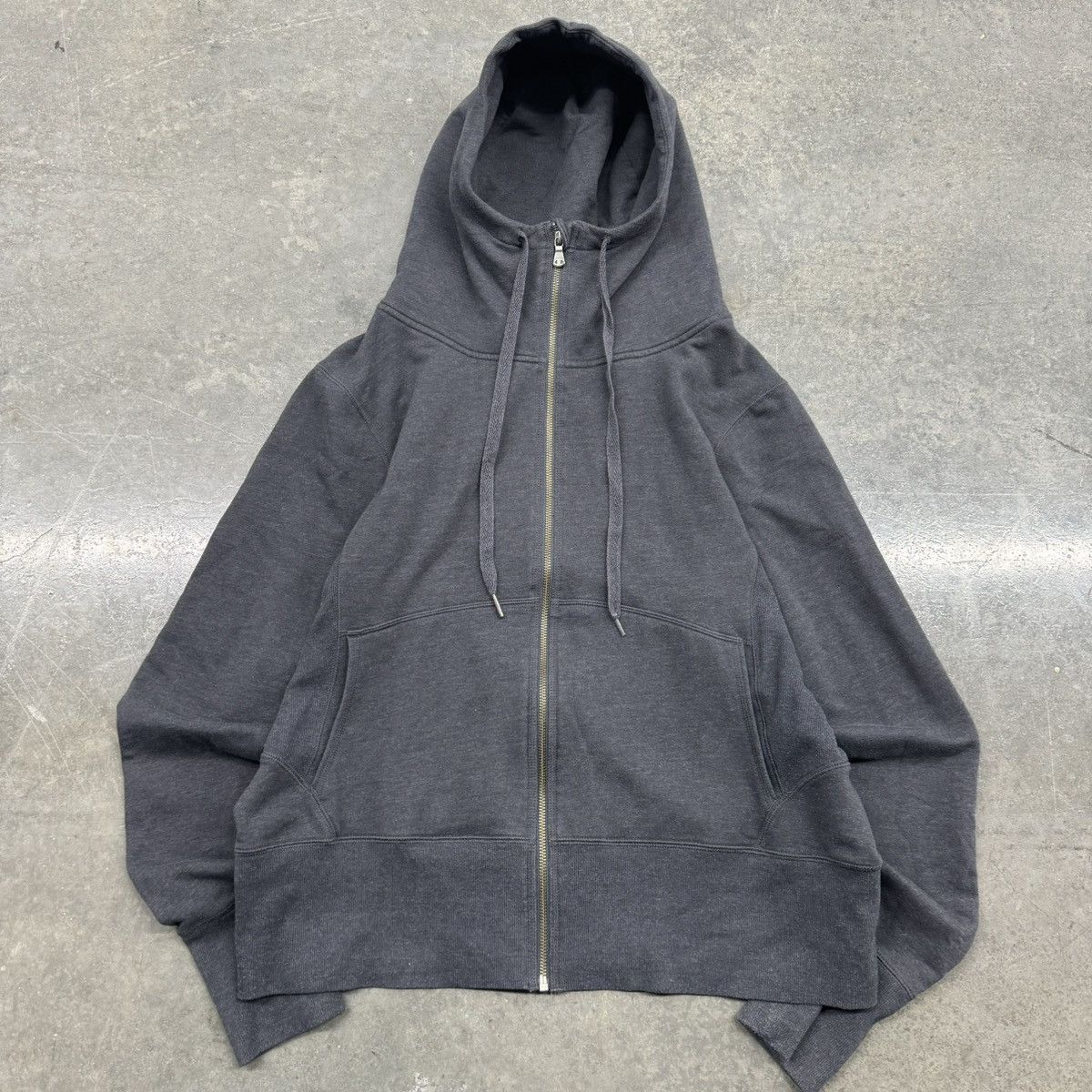 Vintage Y2K GREY BLANK ZIP HOODIE | Grailed