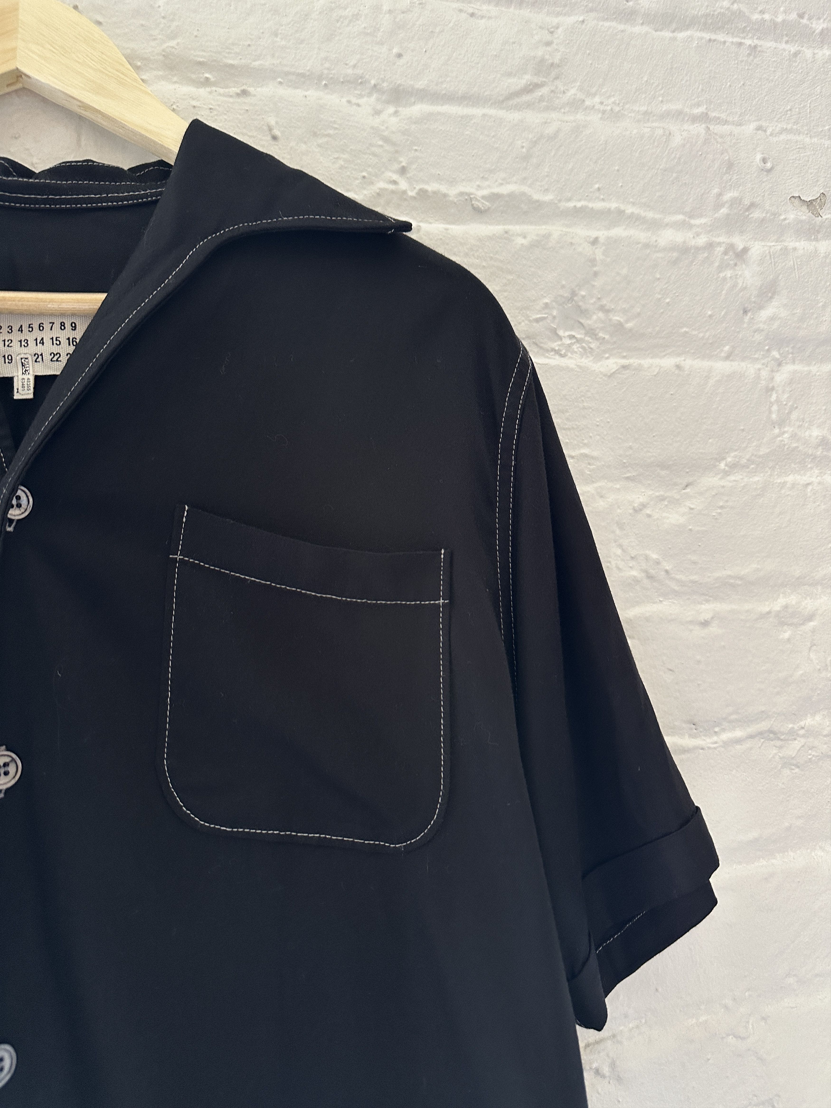 Maison Margiela Maison Margiela Contrast Stitch Camp Collar Shirt Size US M / EU 48-50 / 2 - 3 Thumbnail