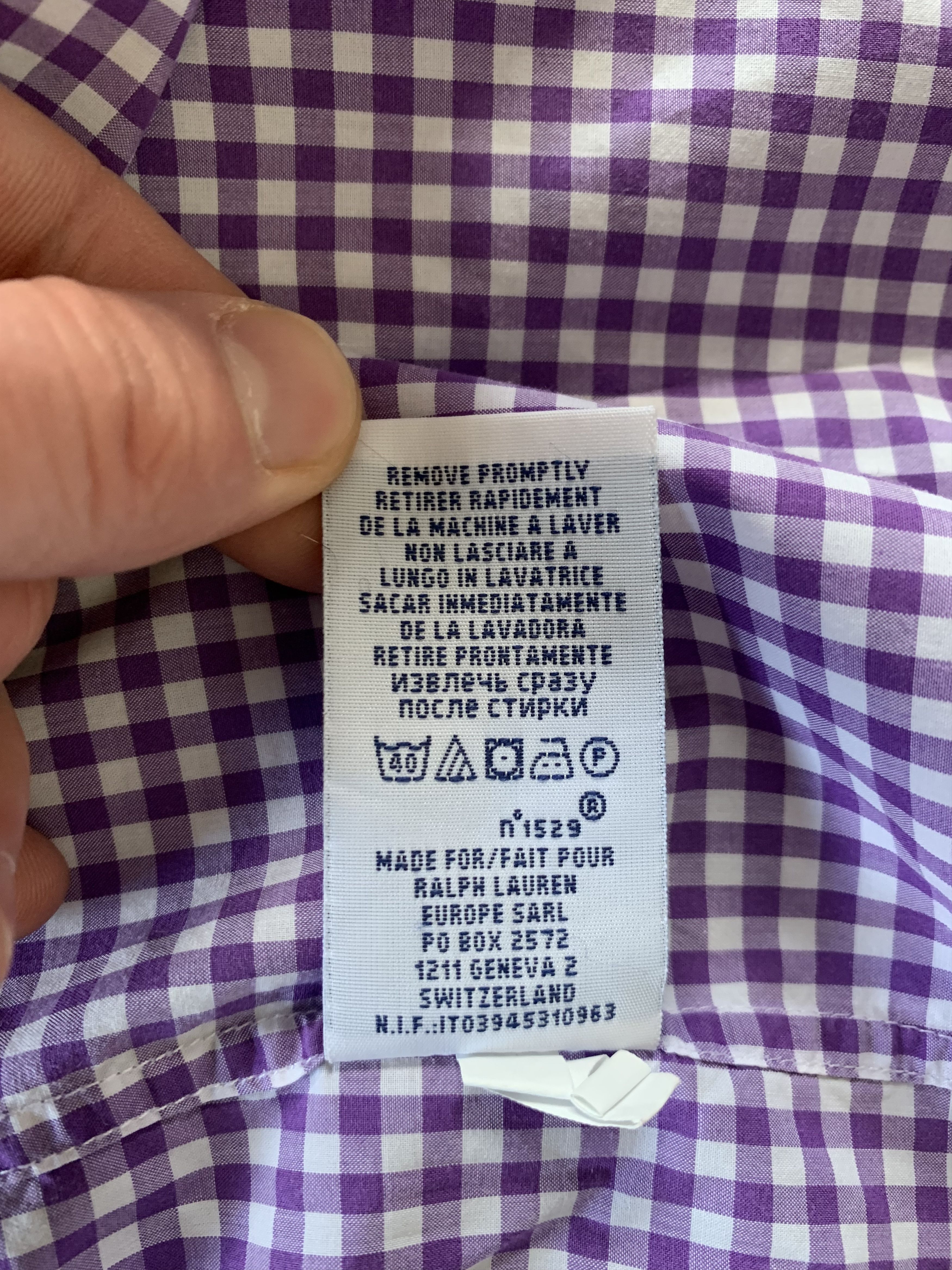 Designer × Polo Ralph Lauren × Ralph Lauren Polo Ralph Lauren Cotton Plate Shirt Size US XL / EU 56 / 4 - 9 Thumbnail