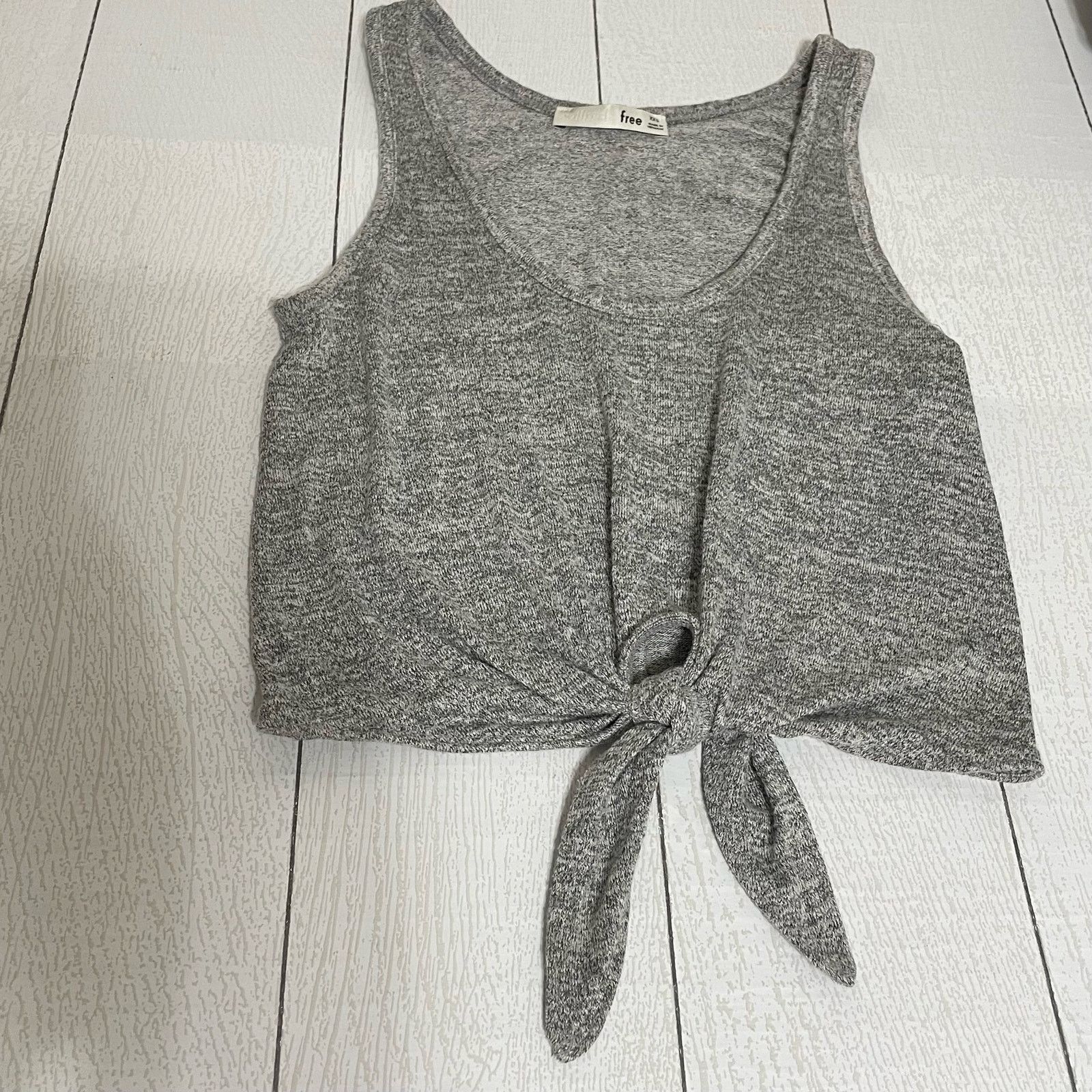 Other Wilfred Free Heather Gray Cropped Tie Front Tank Size XXS Size XXS / US 00 / IT 34 - 2 Thumbnail