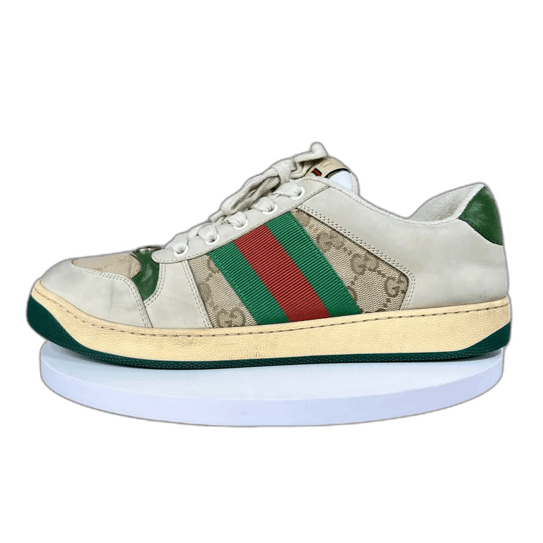 Gucci Gucci Vintage Sneakers with Green and Red Stripes-2505 Size US 7 / EU 40 - 1 Thumbnail