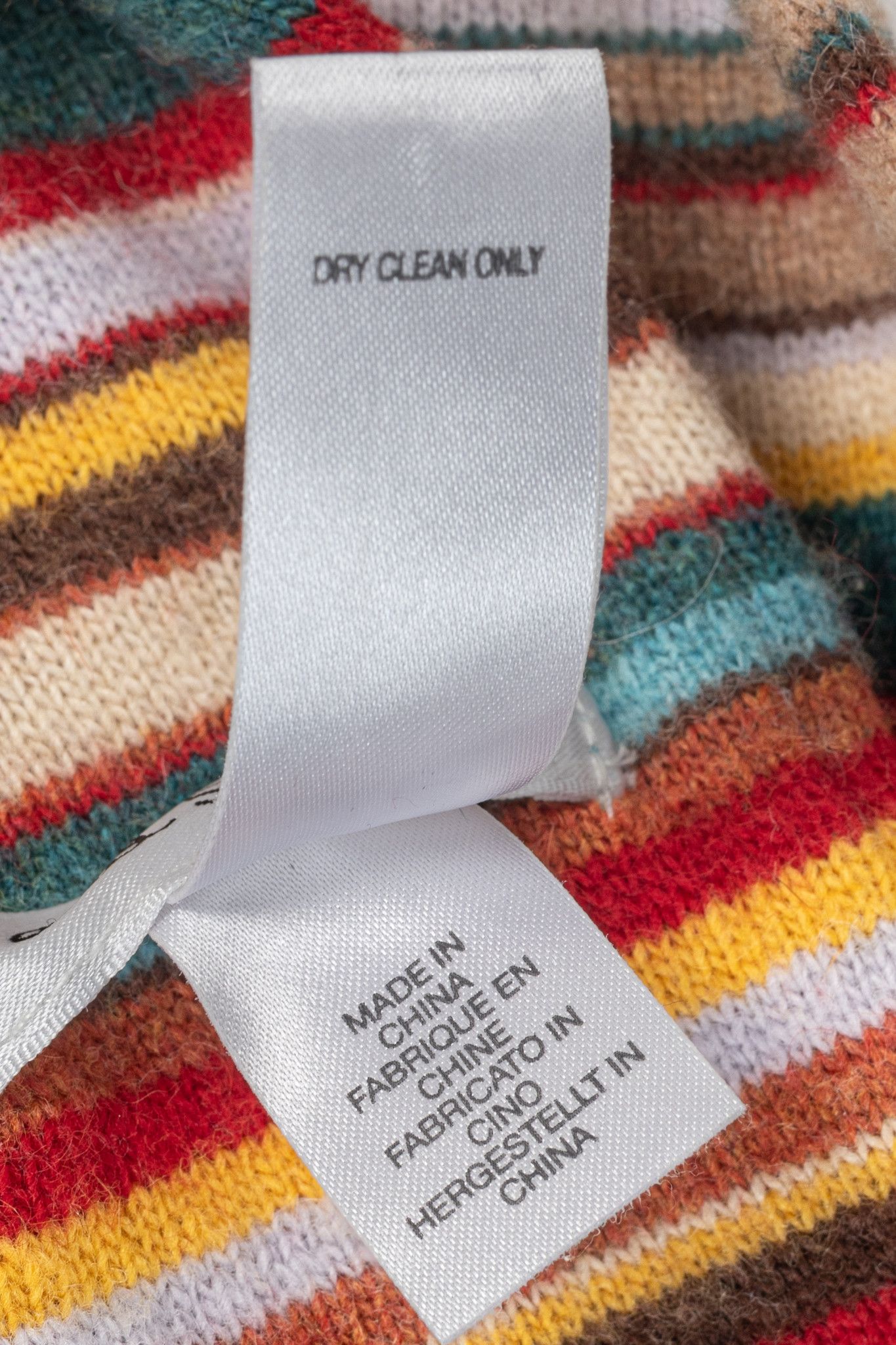 Paul Smith Paul Smith Multicolour Wool & Cashmere-Blend Striped Scarf Size ONE SIZE - 4 Thumbnail