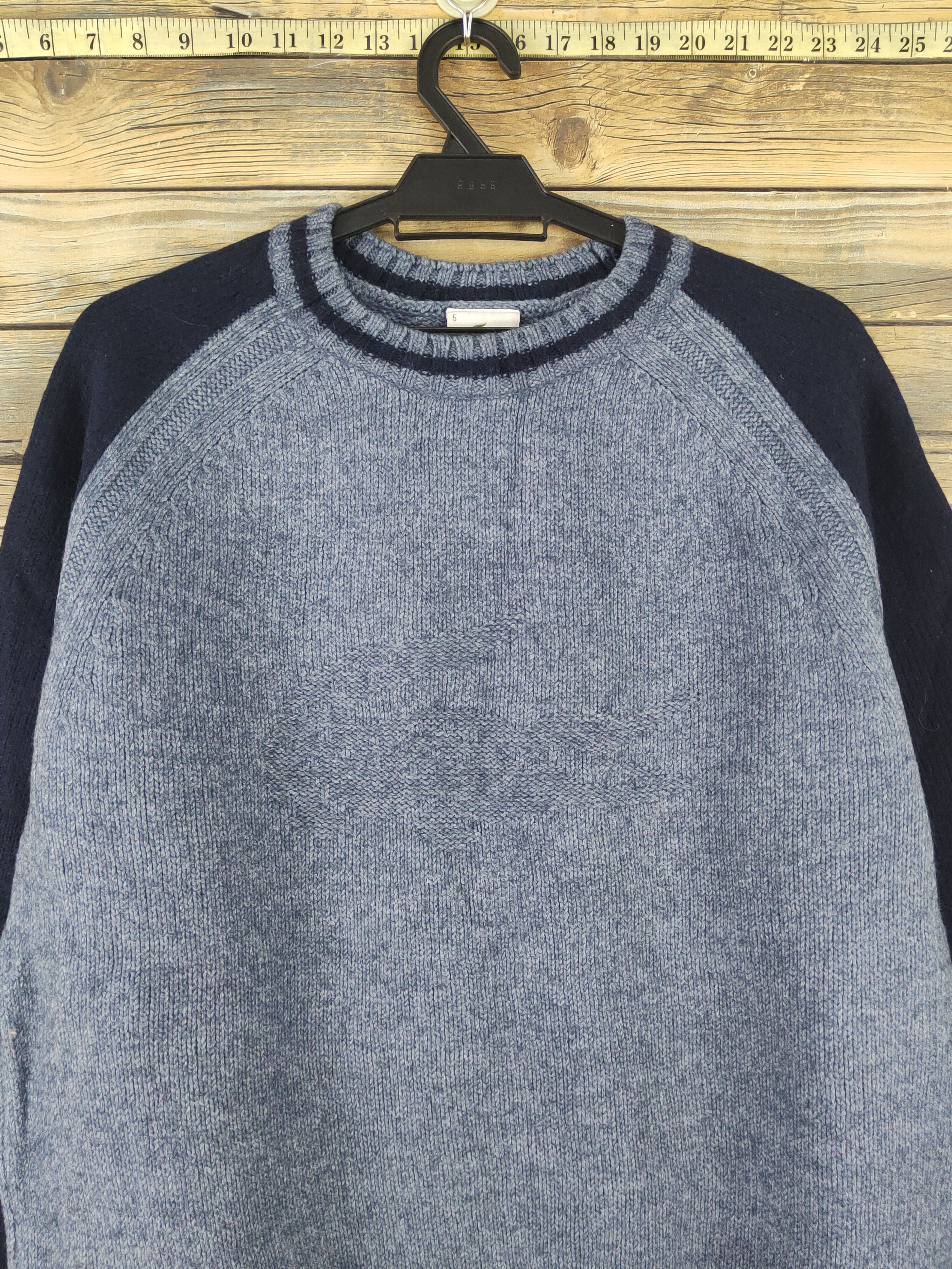 Vintage Lacoste vintage Blue Knitwear Sweatshirts #W1747 Size US M / EU 48-50 / 2 - 2 Thumbnail