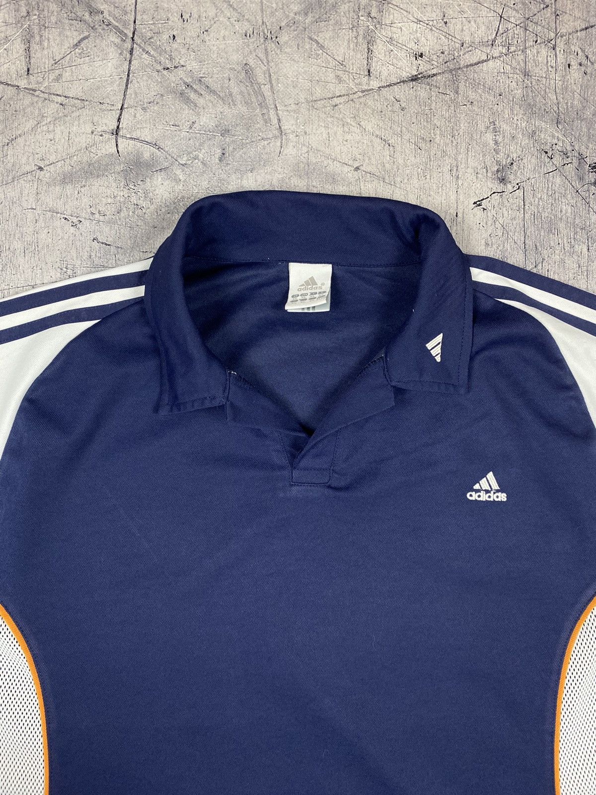 Adidas Vintage Adidas Drill Y2K Polo T Shirt Tee Size US XL / EU 56 / 4 - 5 Thumbnail