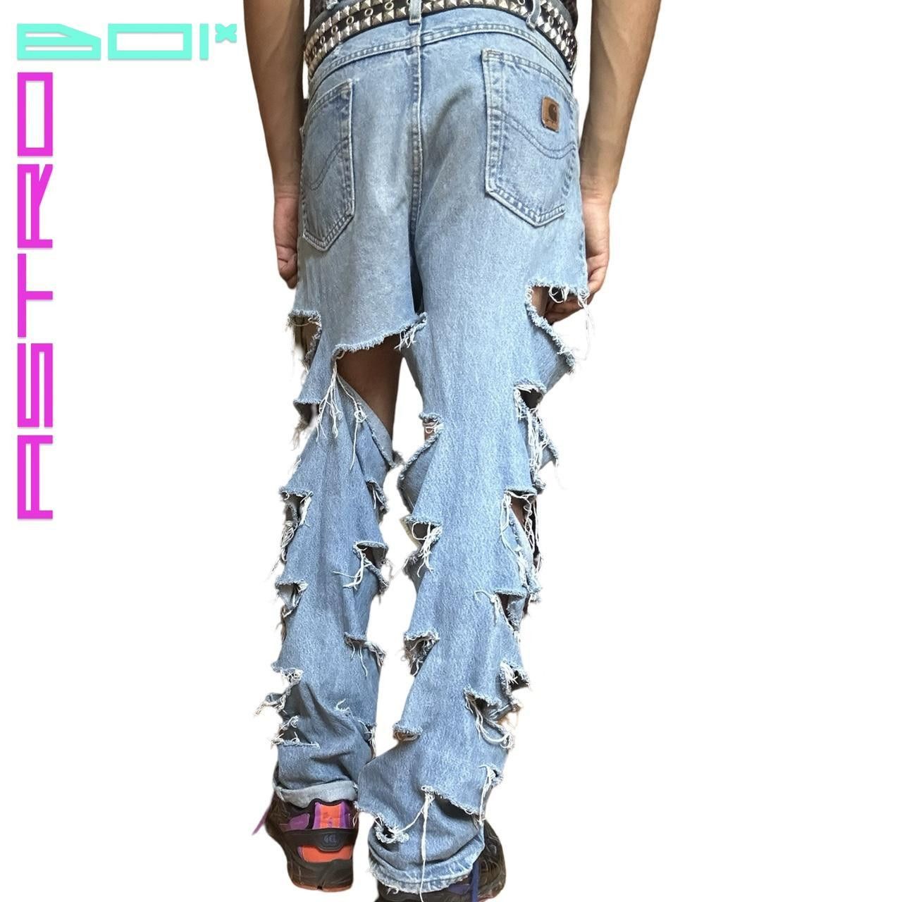 Carhartt ASTROBOI* CARHARTT PUNK LIGHT BLUE RINSE JEANS _ 32" Size US 32 / EU 48 - 4 Thumbnail