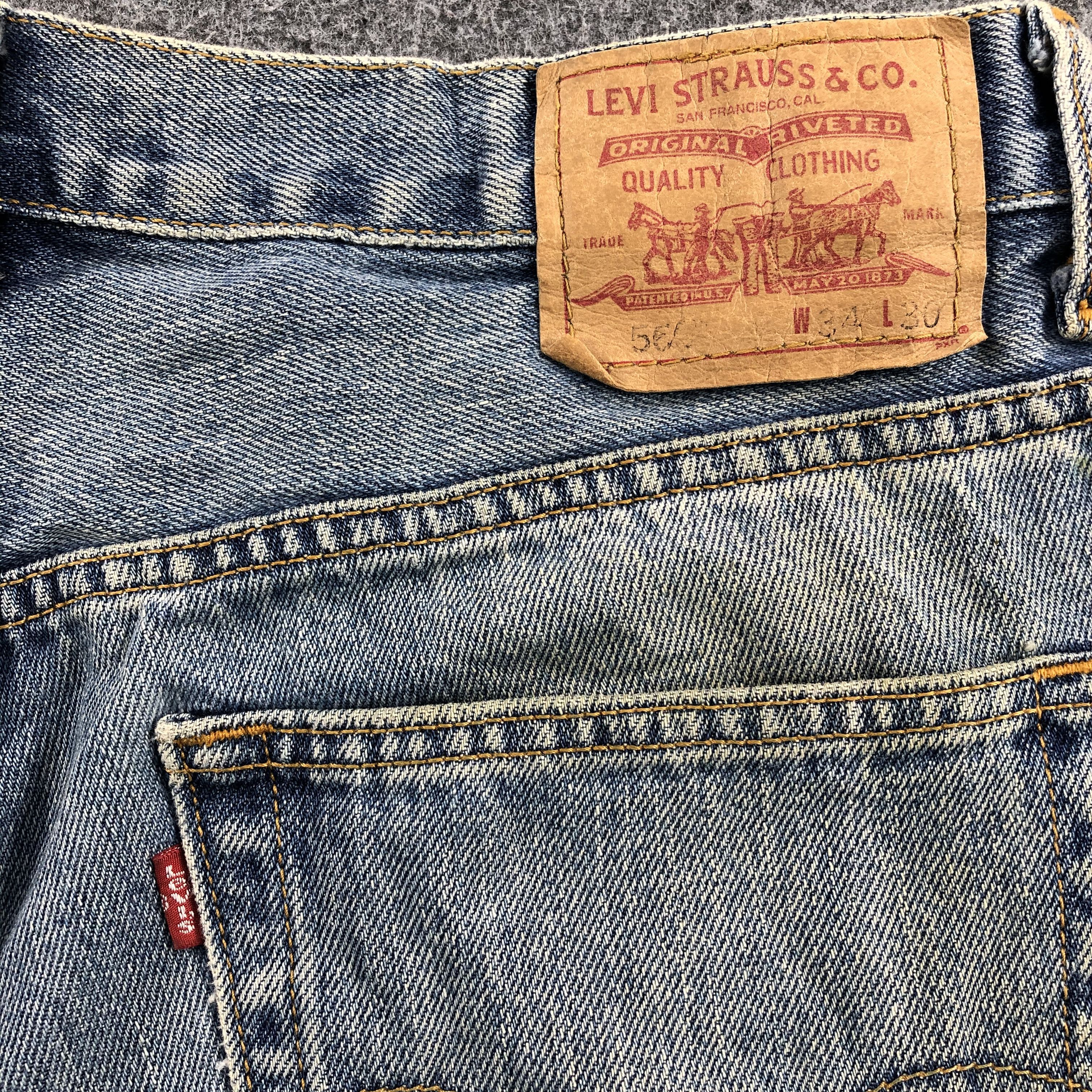 Levi's Vintage Levis 560 Jeans Rusty Washed Denim KJ494 Size US 34 / EU 50 - 5 Thumbnail